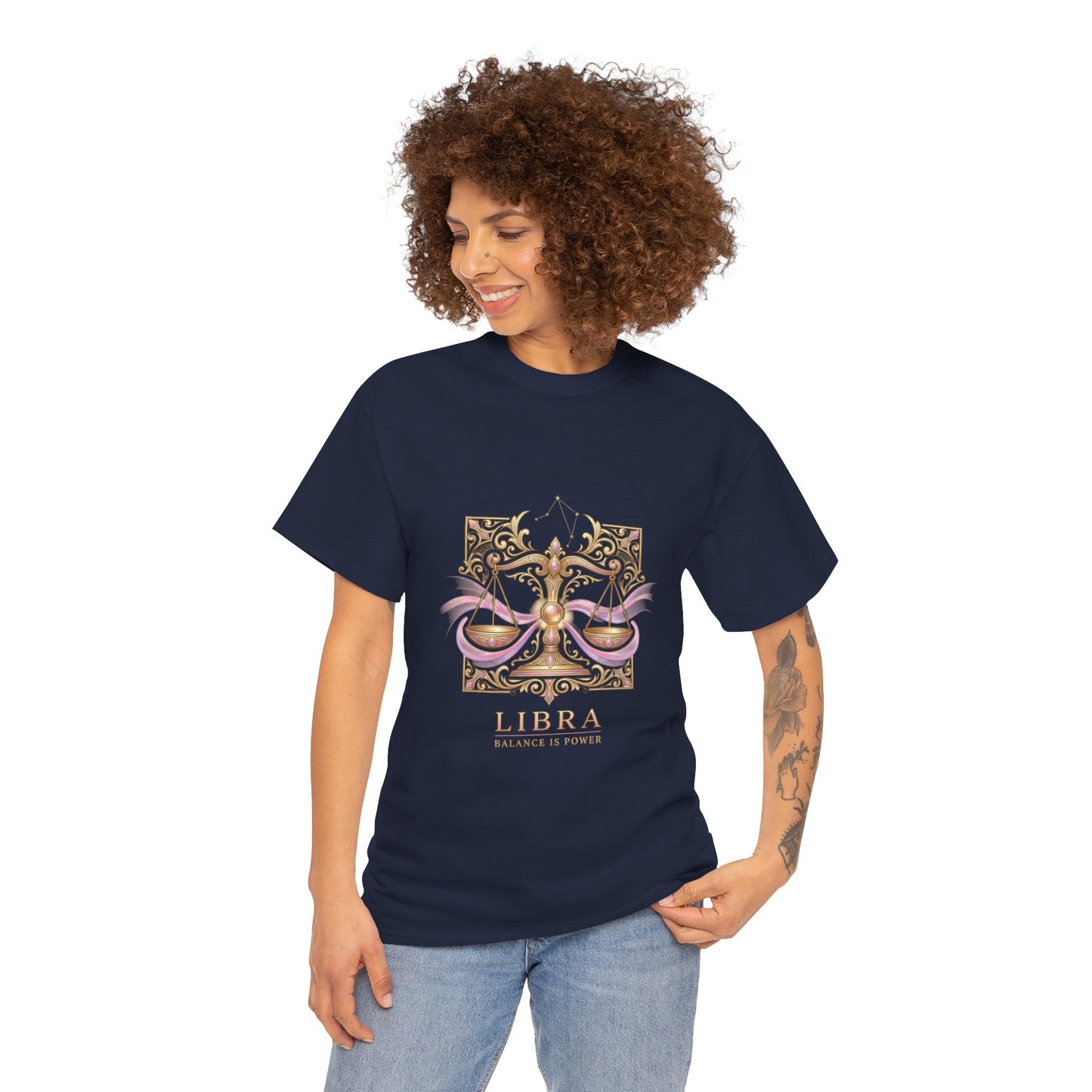 Libra Scales T‑Shirt — Zodiac Balance Is Power Tee