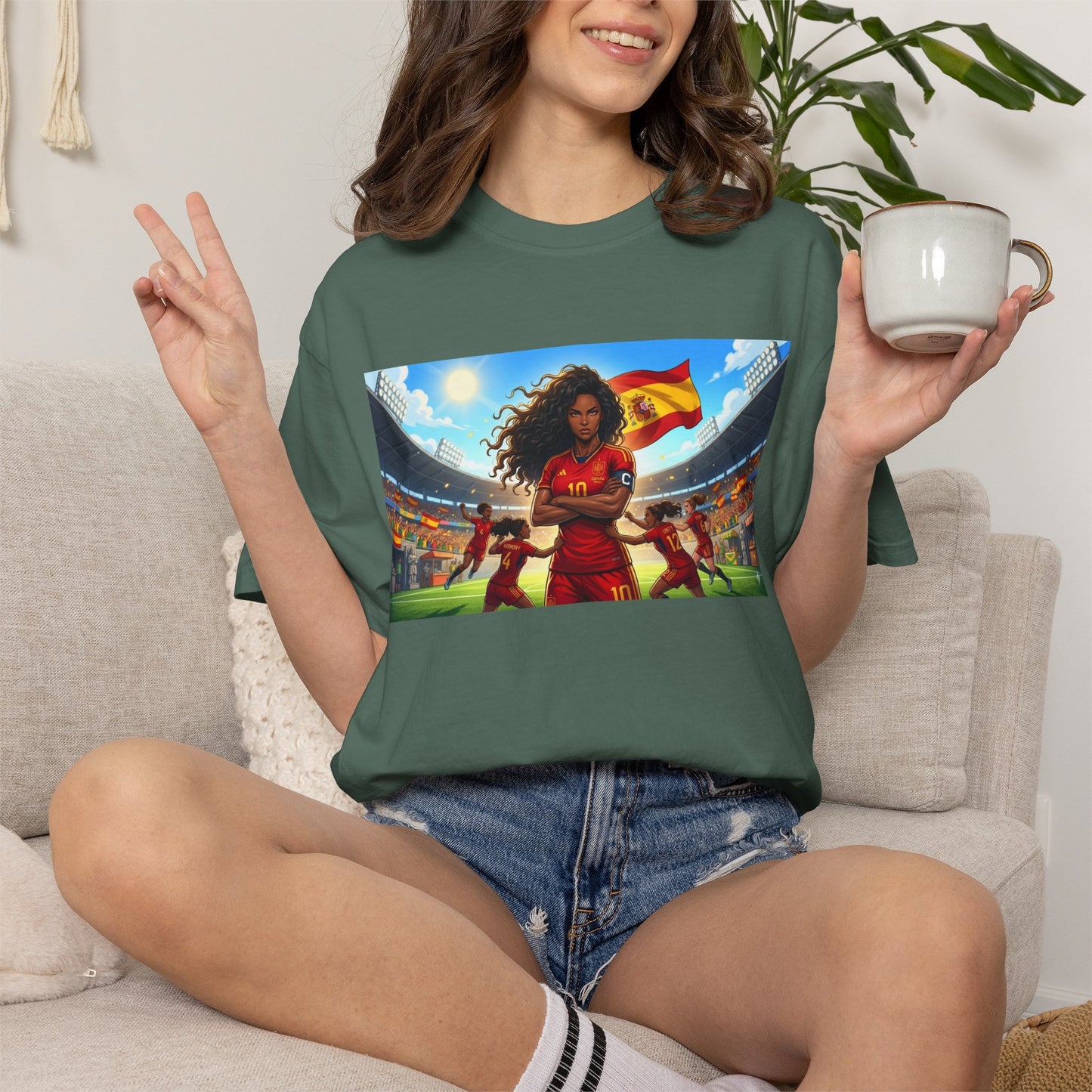 Spain – Female Soccer Champion - Stadium Graphic T-Shirt