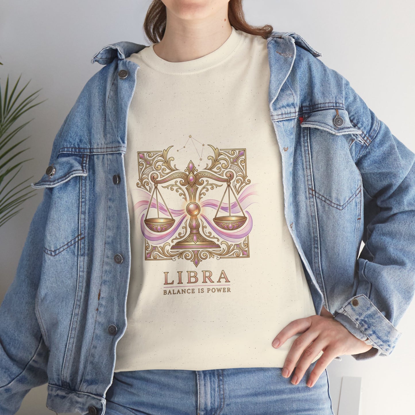 Libra Scales T‑Shirt — Zodiac Balance Is Power Tee