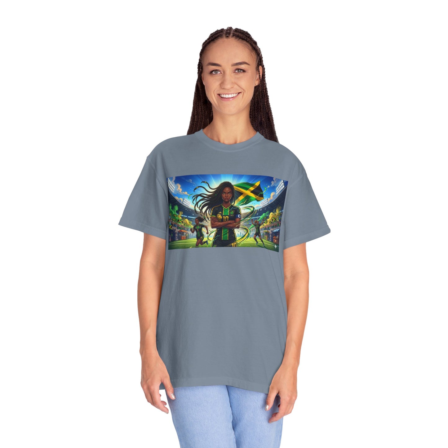 Jamaican Soccer Captain T-Shirt — Rasta Player Stadium Graphic Tee
