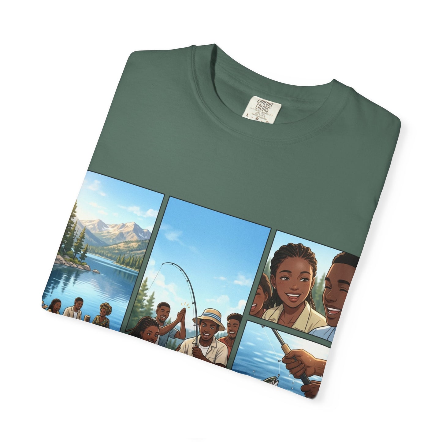 ake Tahoe Fishing Moments T-Shirt — Retro Outdoors Fishing Graphic Tee