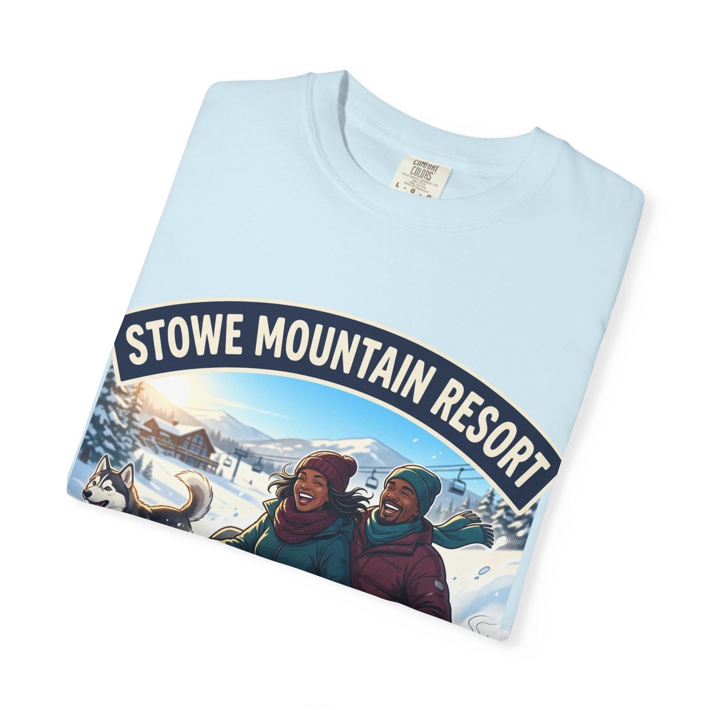 Stowe Mountain Resort Snow Tubing T-Shirt — "Vermont Joy" Winter Apparel