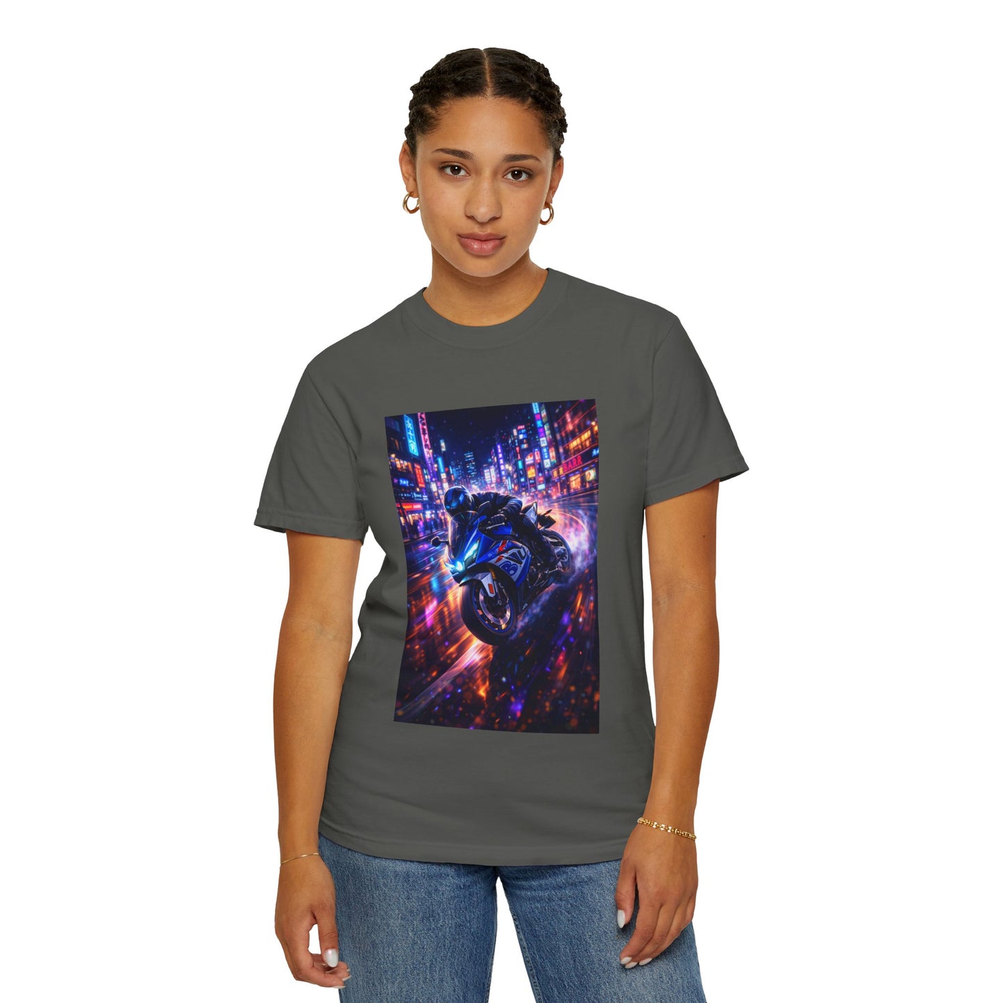 Suzuki GSX-R1000-NEON NIGHT RUN -  T-Shirt — Neon Night Rider Graphic Tee