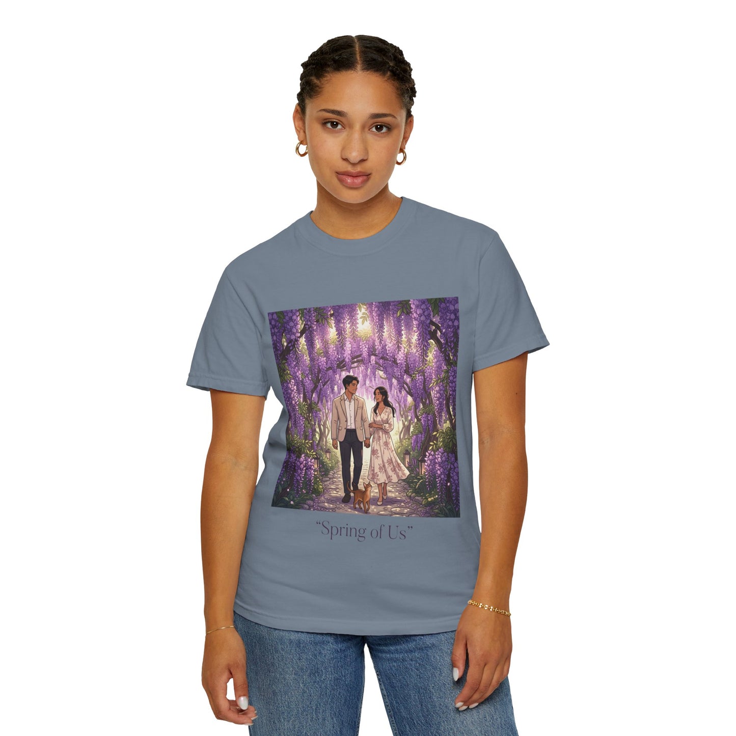 Spring of Us T-Shirt — Romantic Wisteria Couple Graphic Tee