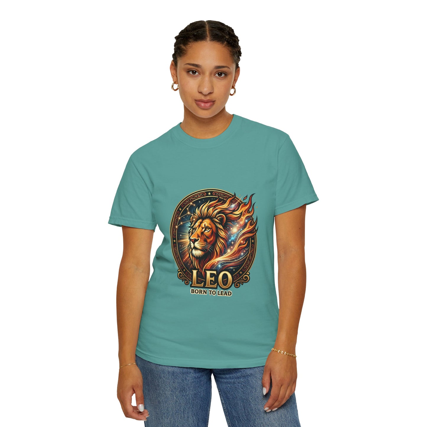 Leo 'Born to Lead' T-Shirt — Bold Zodiac Lion Graphic Tee