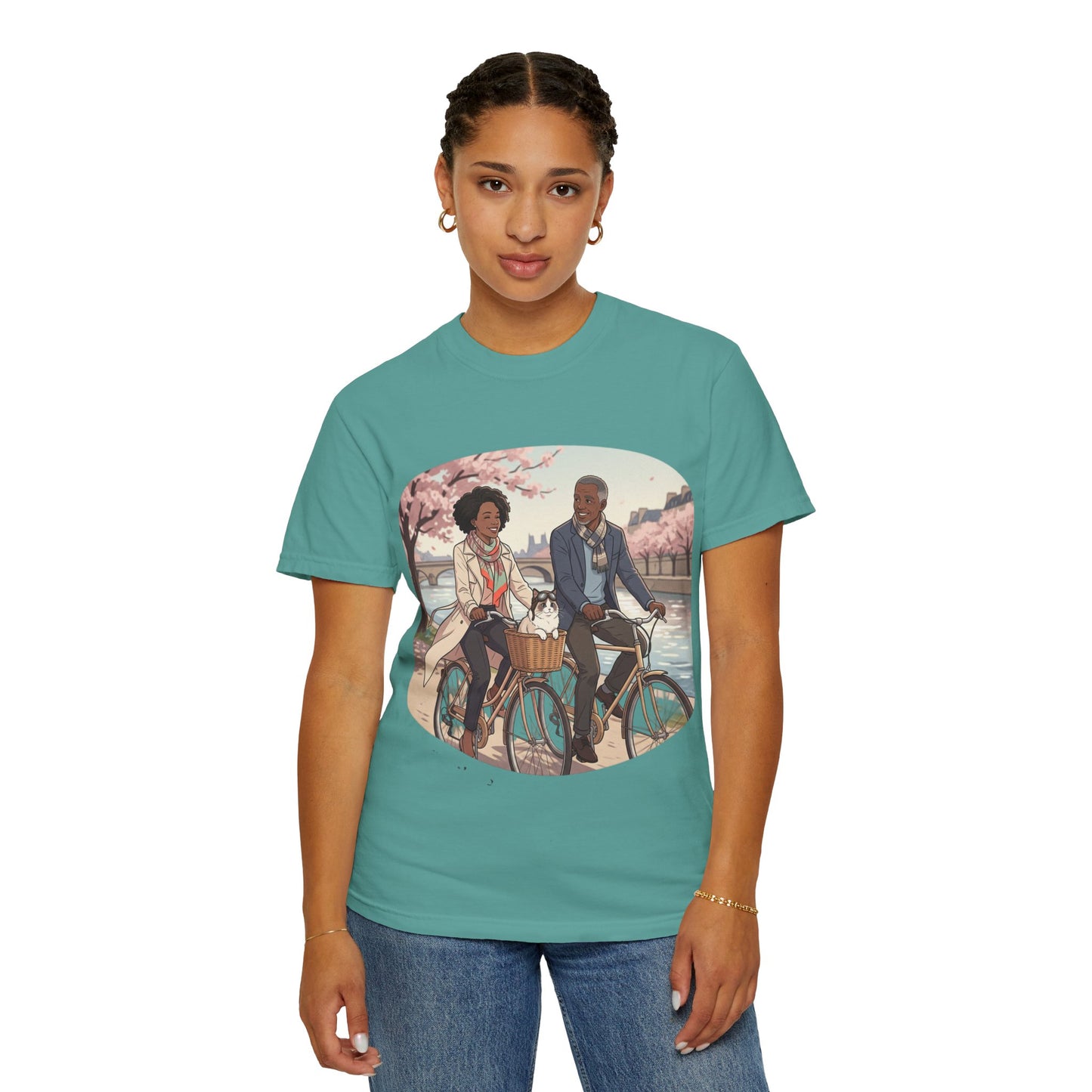 Couples Cherry Blossom Bike Ride T-Shirt