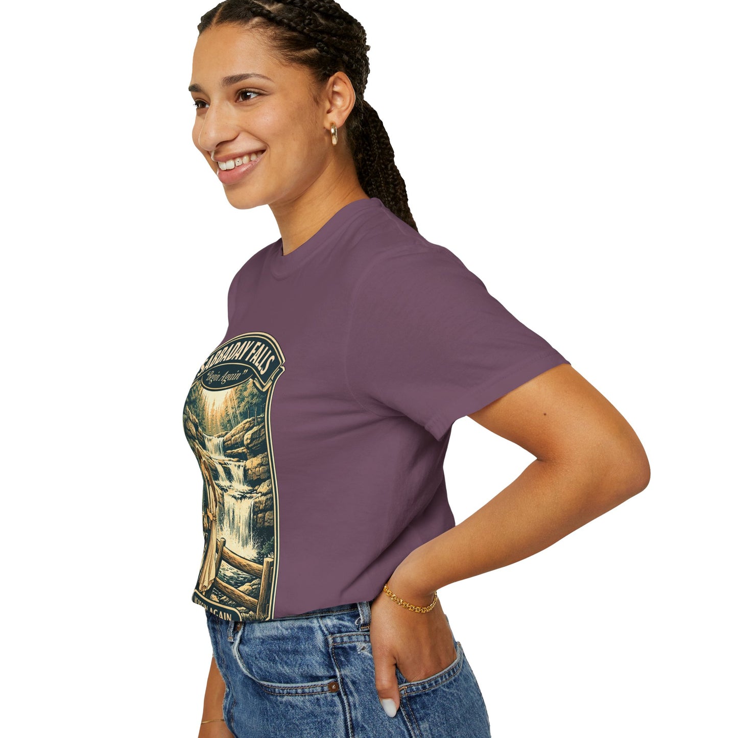 Sabbaday Falls 'We Begin Again' Vintage Nature T-Shirt