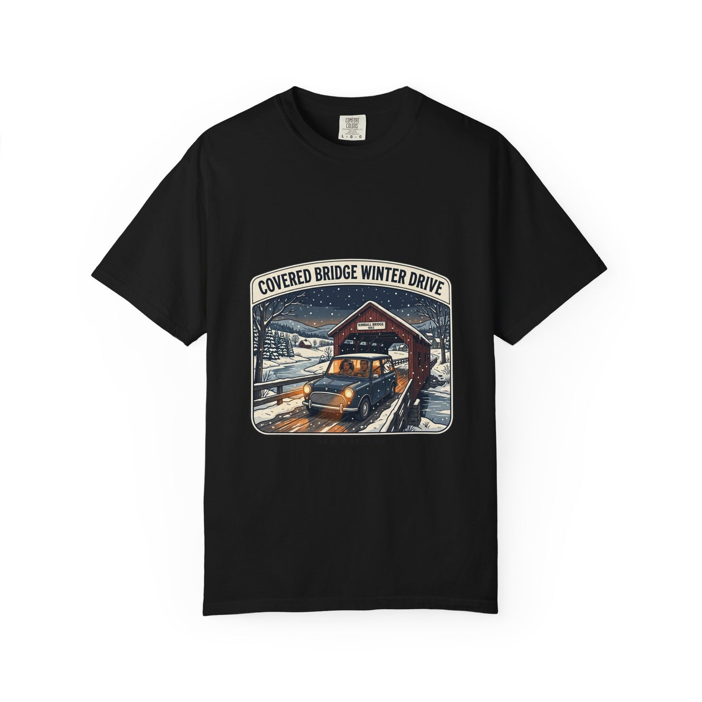 Covered Bridge Winter Drive T-Shirt