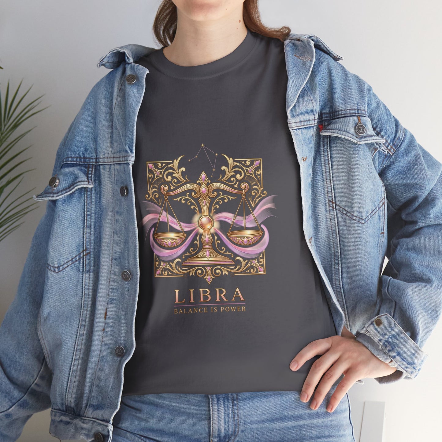 Libra Scales T‑Shirt — Zodiac Balance Is Power Tee
