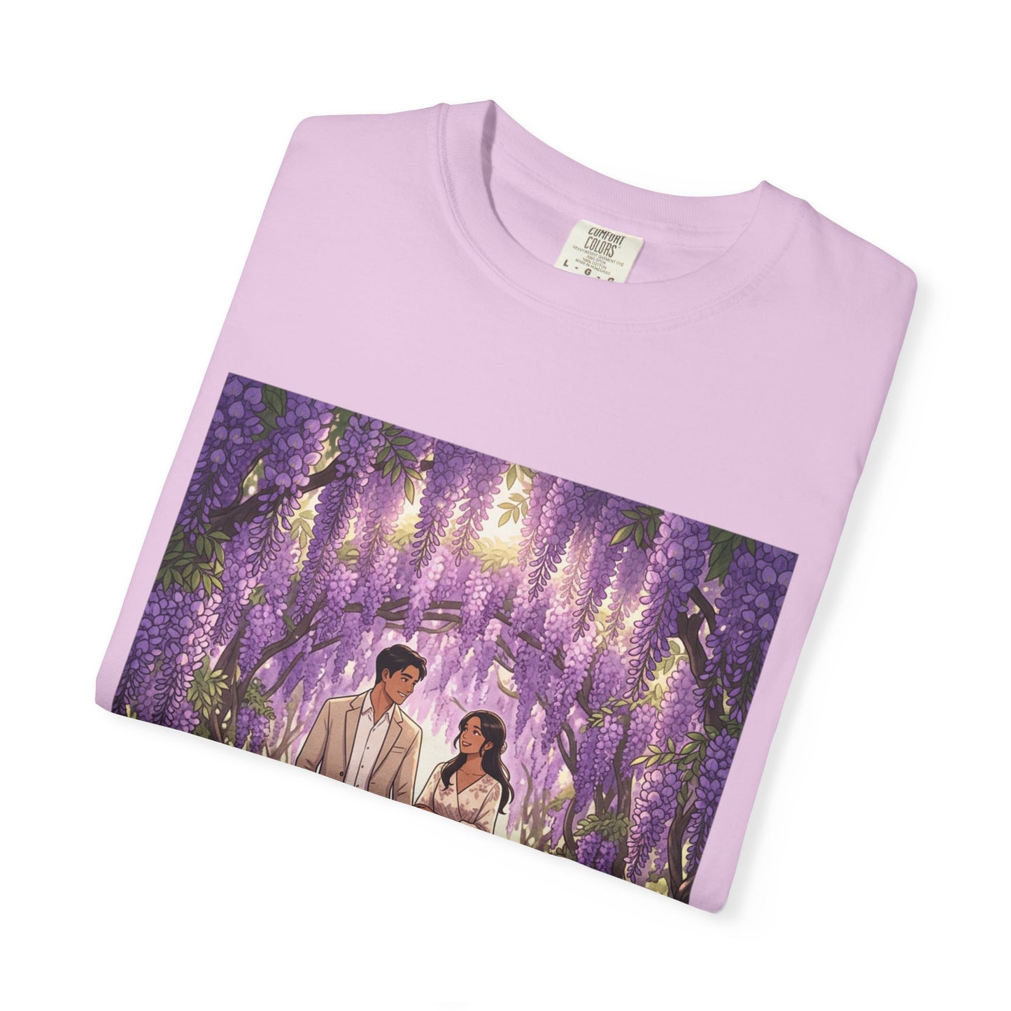 Spring of Us T-Shirt — Romantic Wisteria Couple Graphic Tee