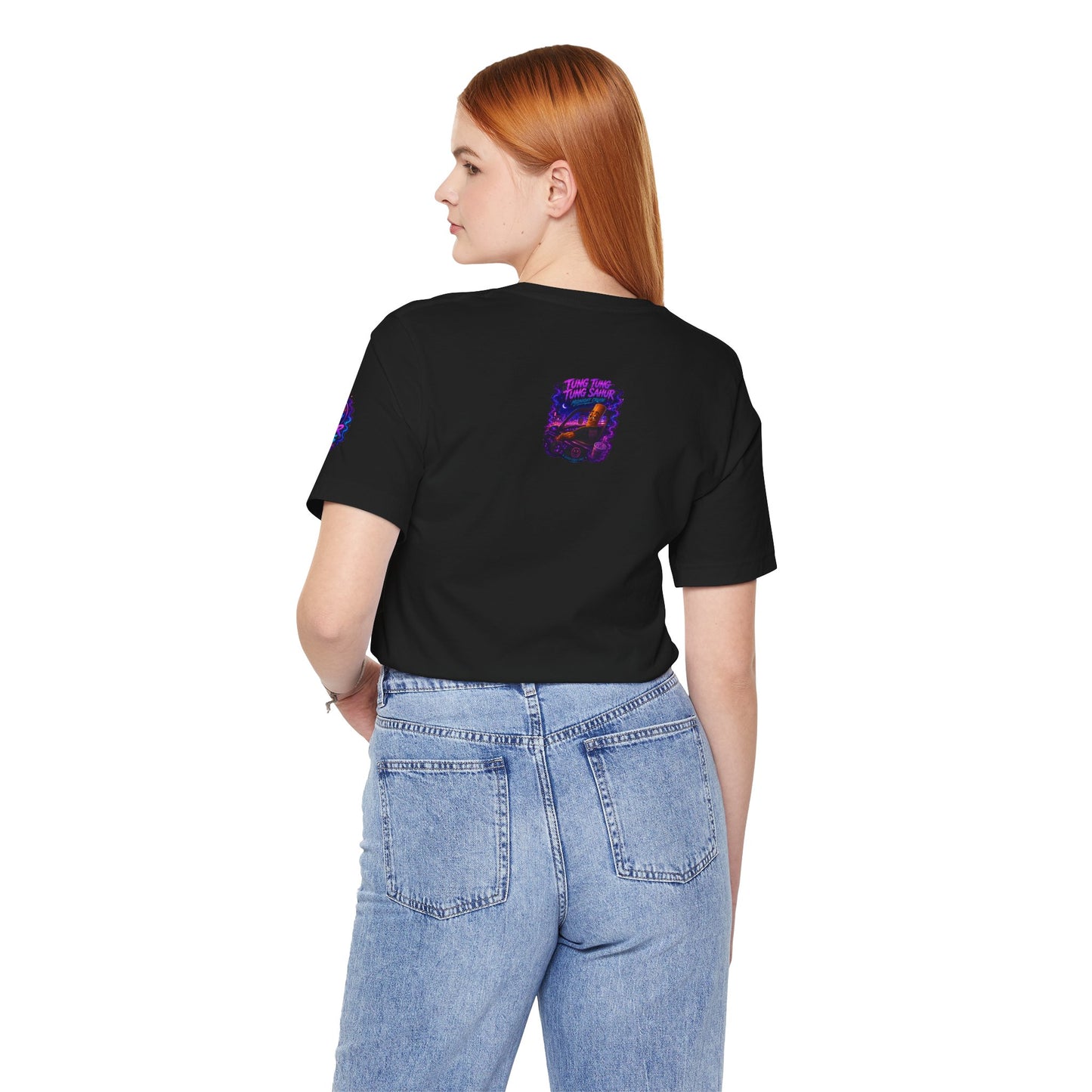Tung Tung Tung Sahur Who Ride Like Us T-Shirt — Night Cruise Vaporwave Graphic Tee