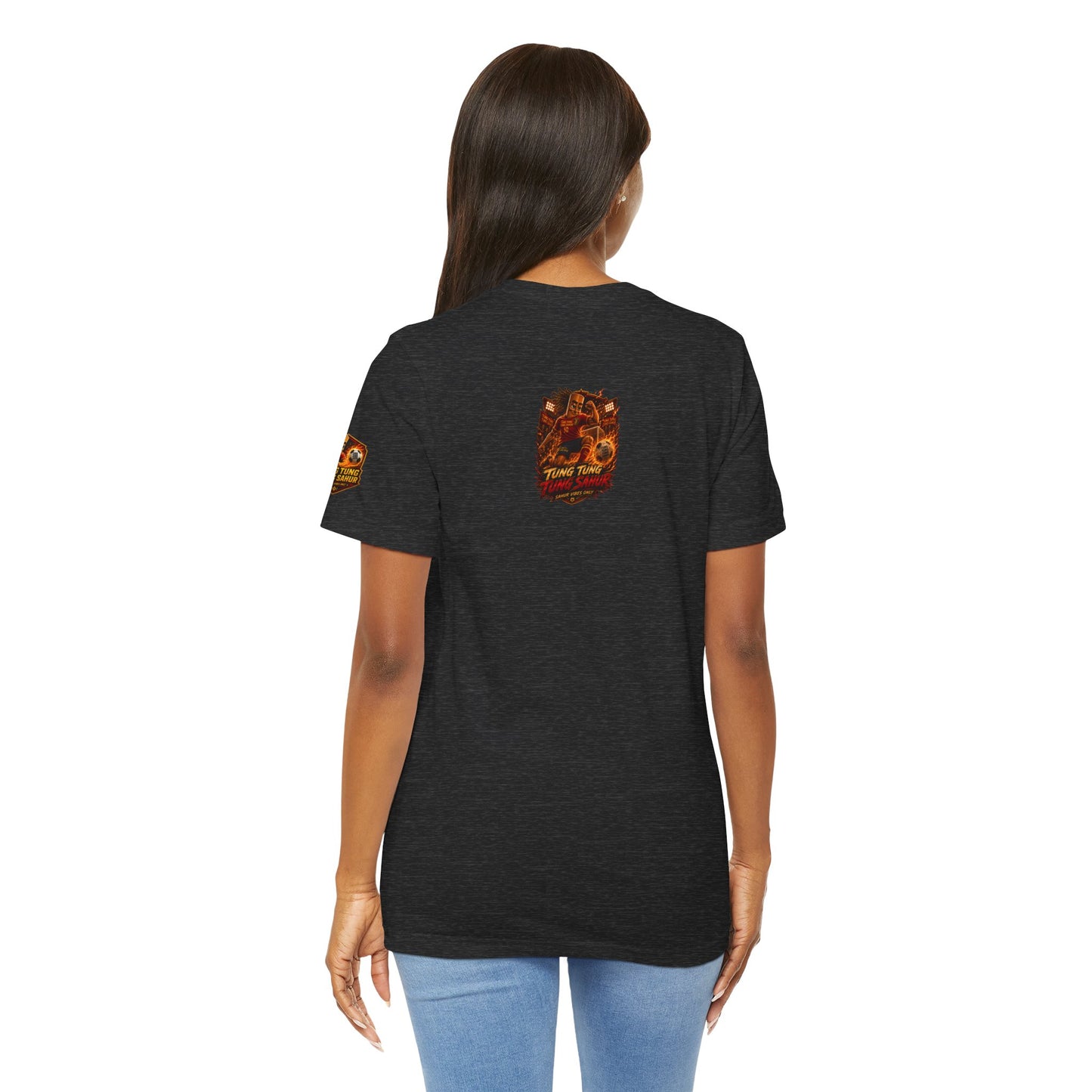 Tung Tung Tung Sahur Soccer Kick Firestorm Graphic Tee — ‘Goal’ Animated Kick Design