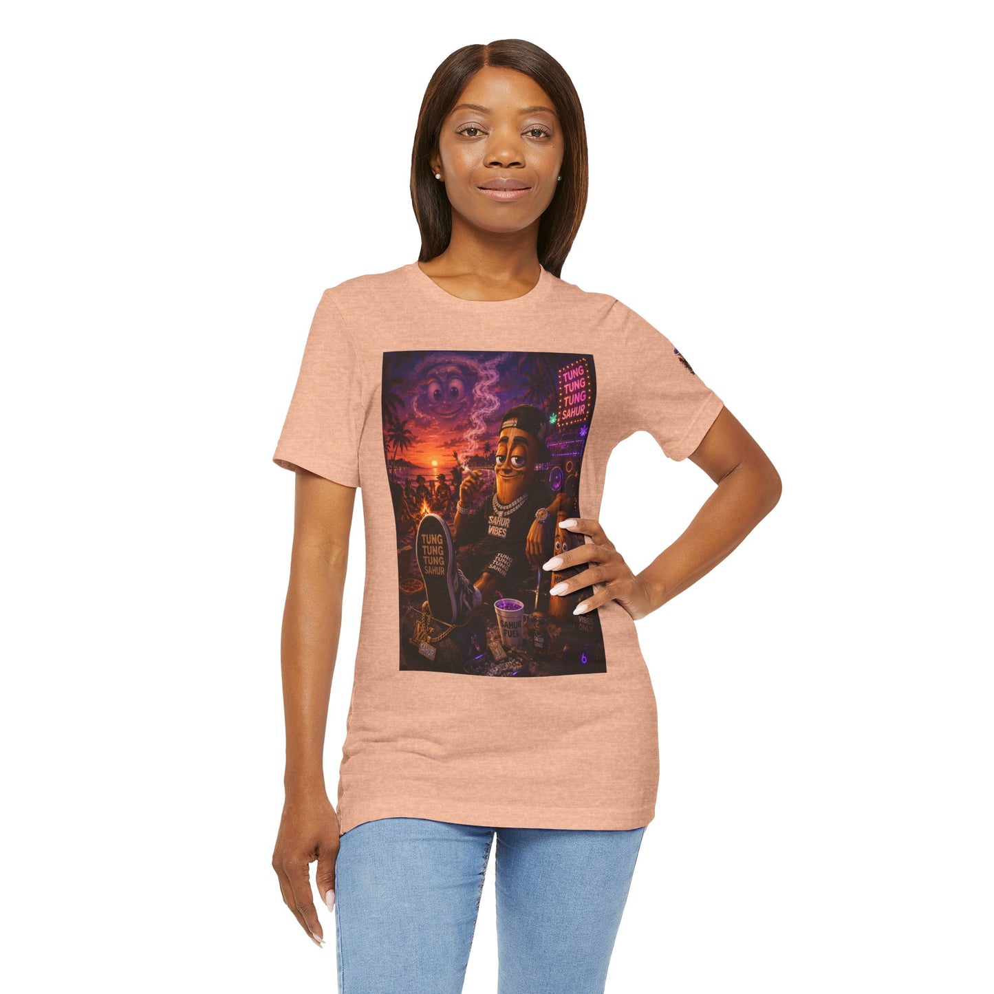Tung Tung Tung Sahur T-Shirt — "Summertime Vibes" Retro Beach Party Graphic Tee