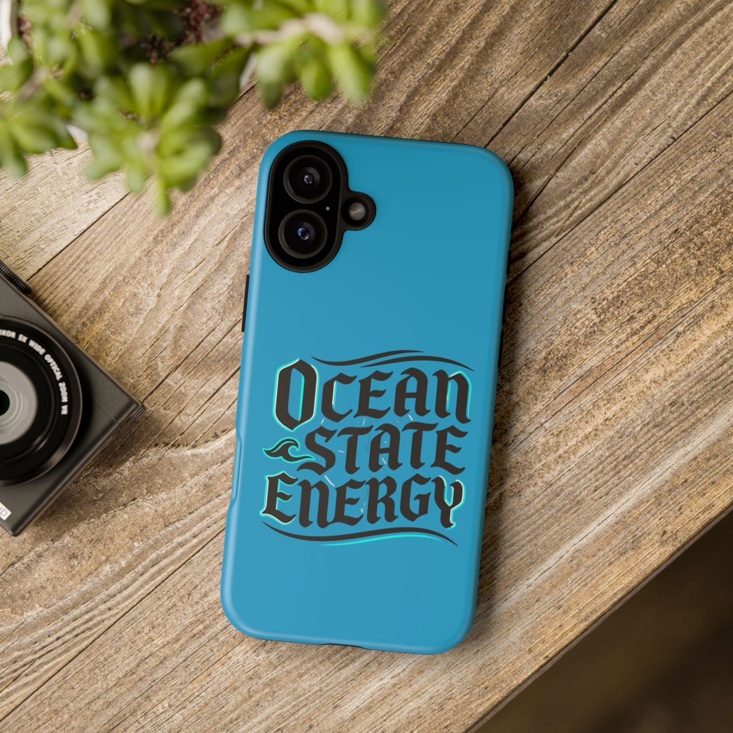 Ocean State Energy Phone Case — Tough Protective iPhone Cover with Nautical Script