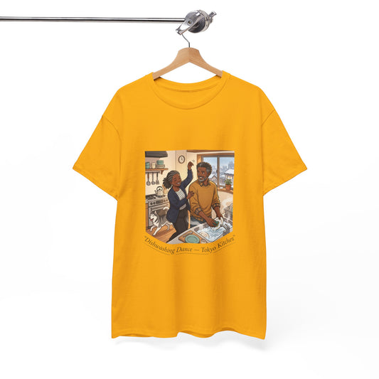 Dishwashing Dance Tee — Couple Kitchen Graphic T-Shirt