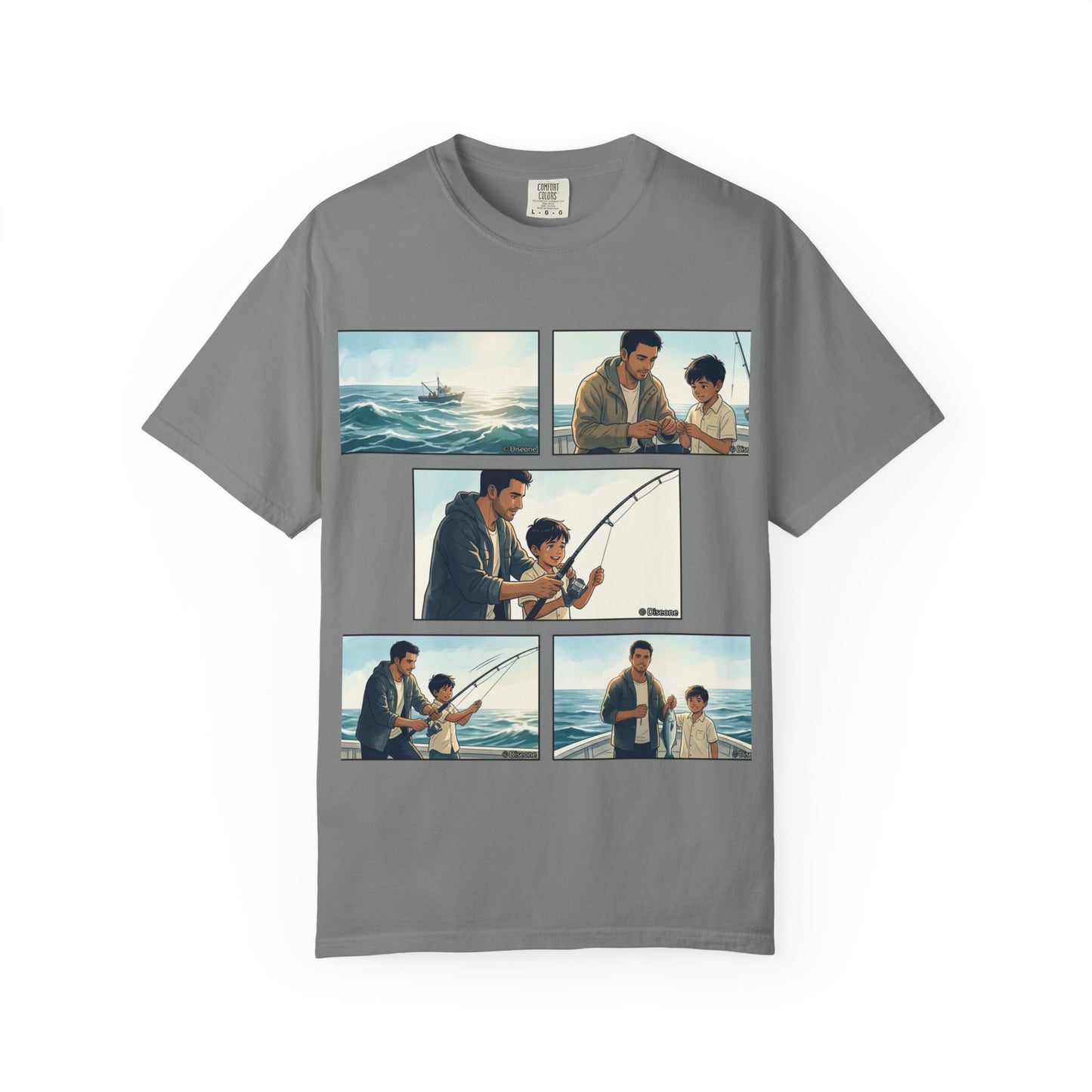 MORNING TIDES” (FATHER & SON EDITION) T-Shirt — Dad & Son Beach Fishing Graphic Tee
