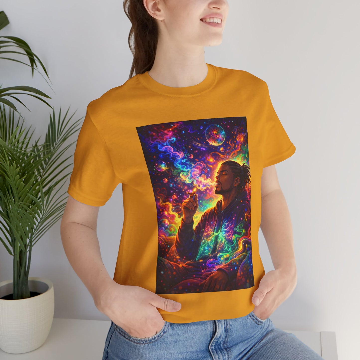 Psychedelic Session T-Shirt — Cosmic Portrait Graphic Tee