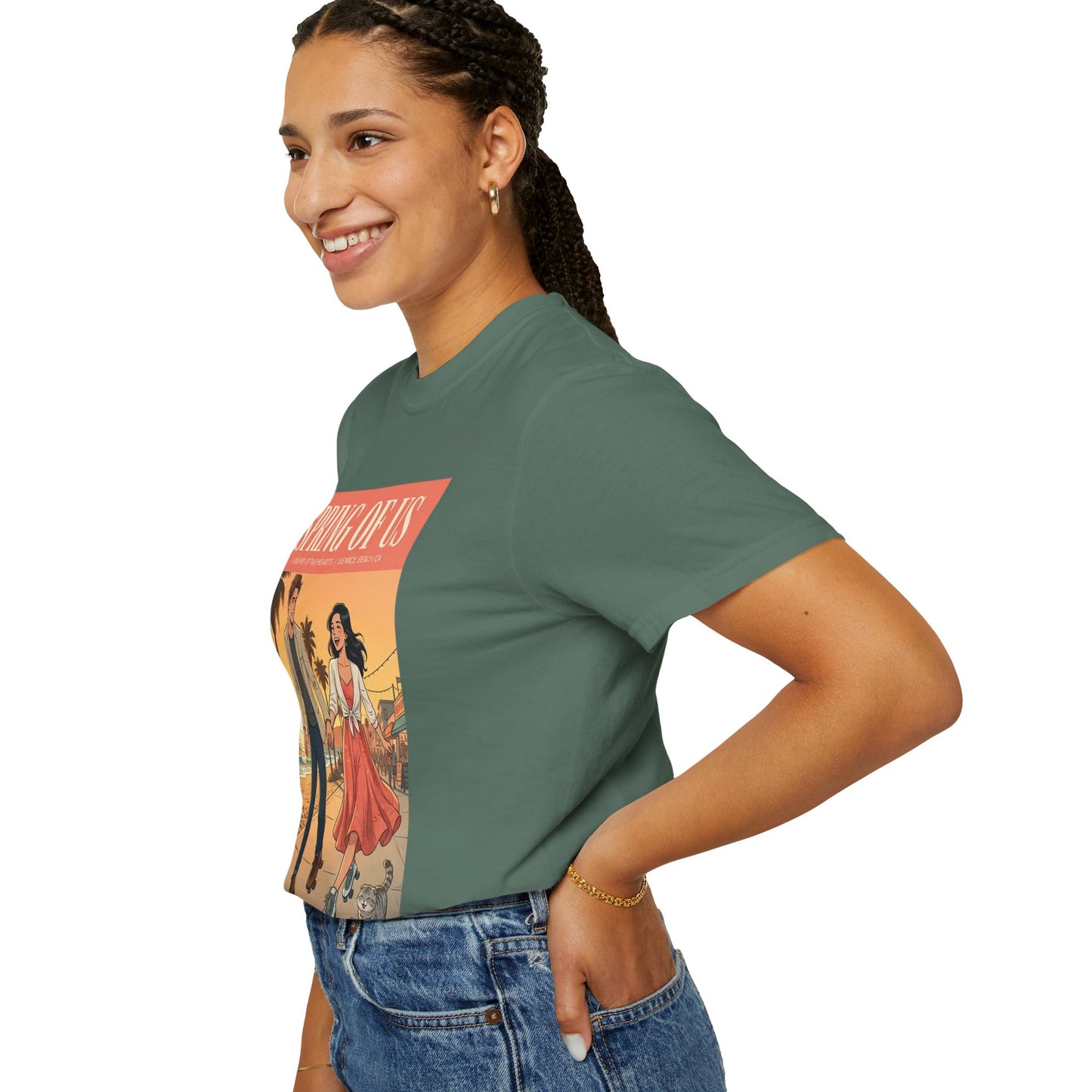 Spring of Us T-Shirt — Vintage Romantic Beach Couple Graphic Tee