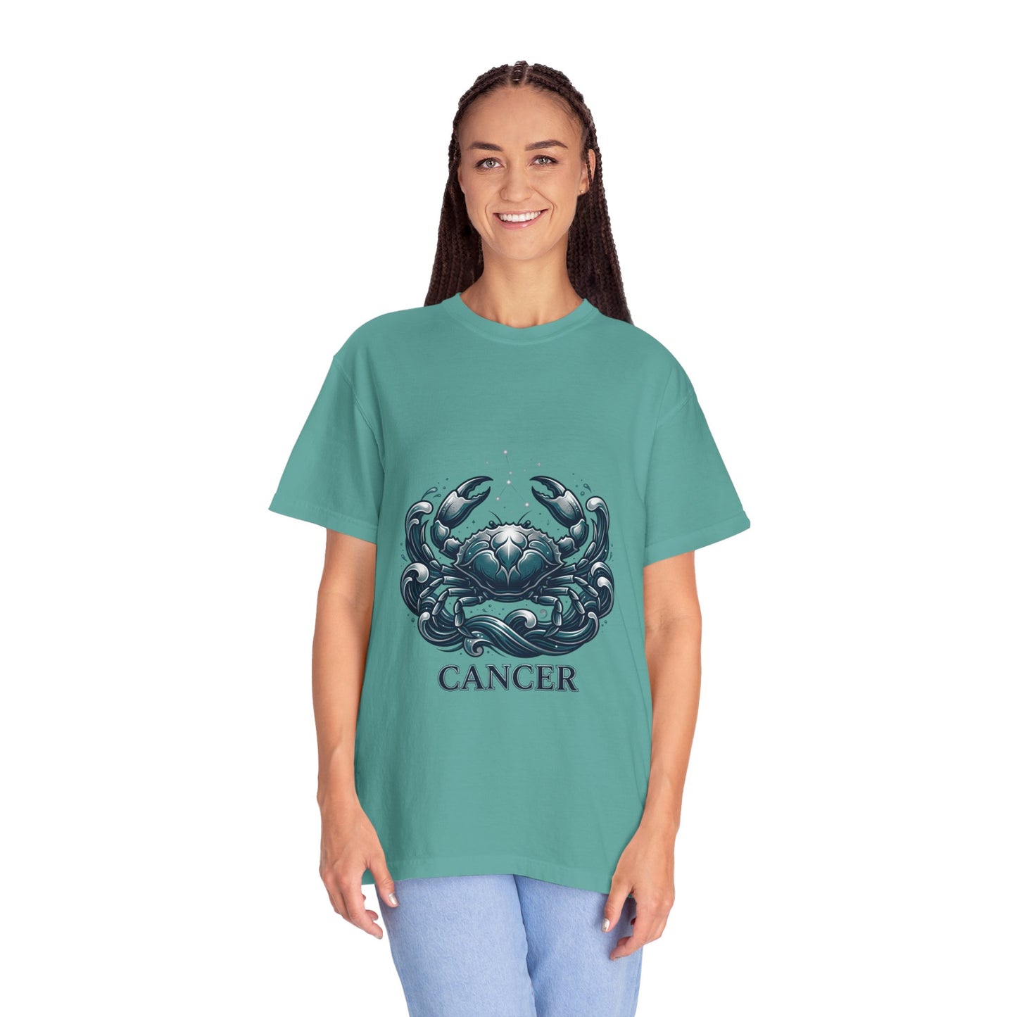 Cancer Zodiac T-Shirt — Stylized Crab Astrological Tee