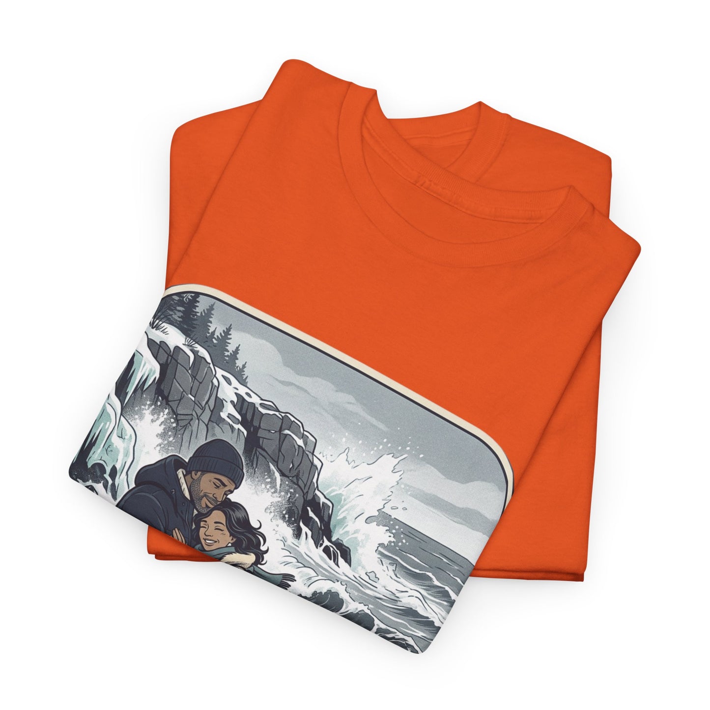 Acadia National Park Tee — Coastal Winter Couple Graphic