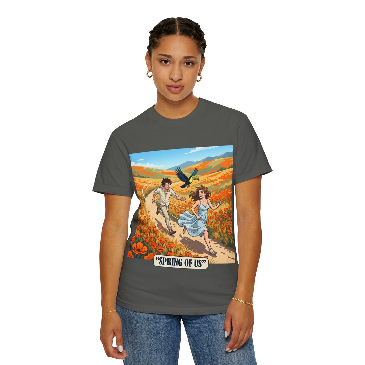 Spring of Us T-Shirt — Romantic Field Illustration Tee