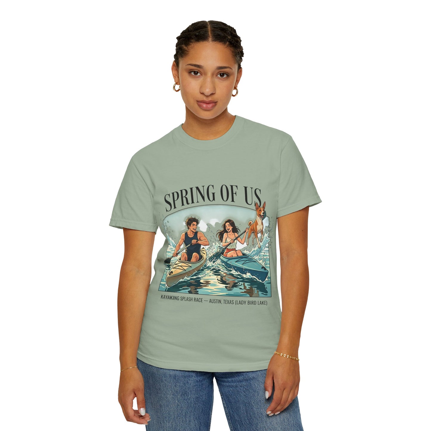Spring of Us Kayaking T-Shirt — Retro Outdoor Adventure Tee