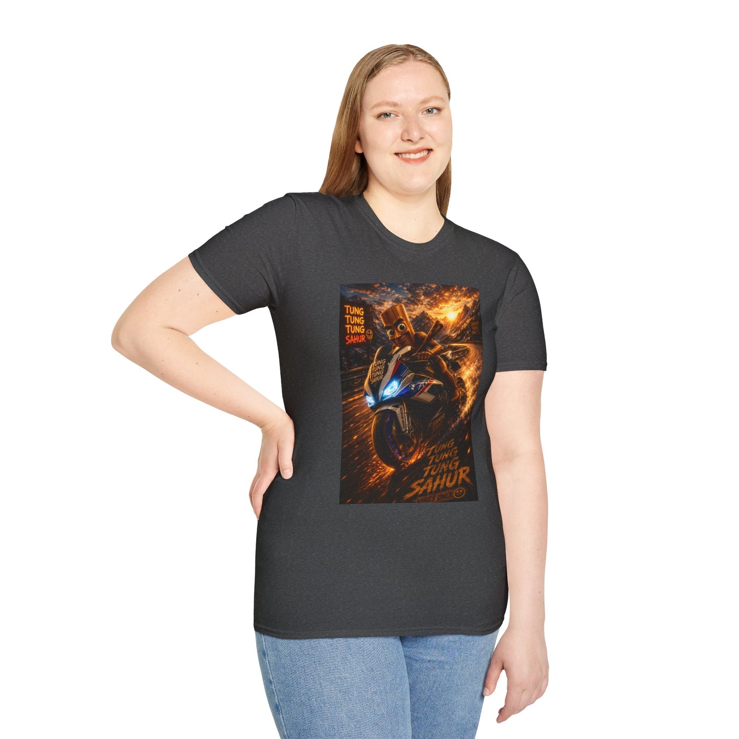 Tung Tung Tung Sahur 2 Wheels On Steel & Fire T-Shirt — "Time To Turn The Tide" Tee