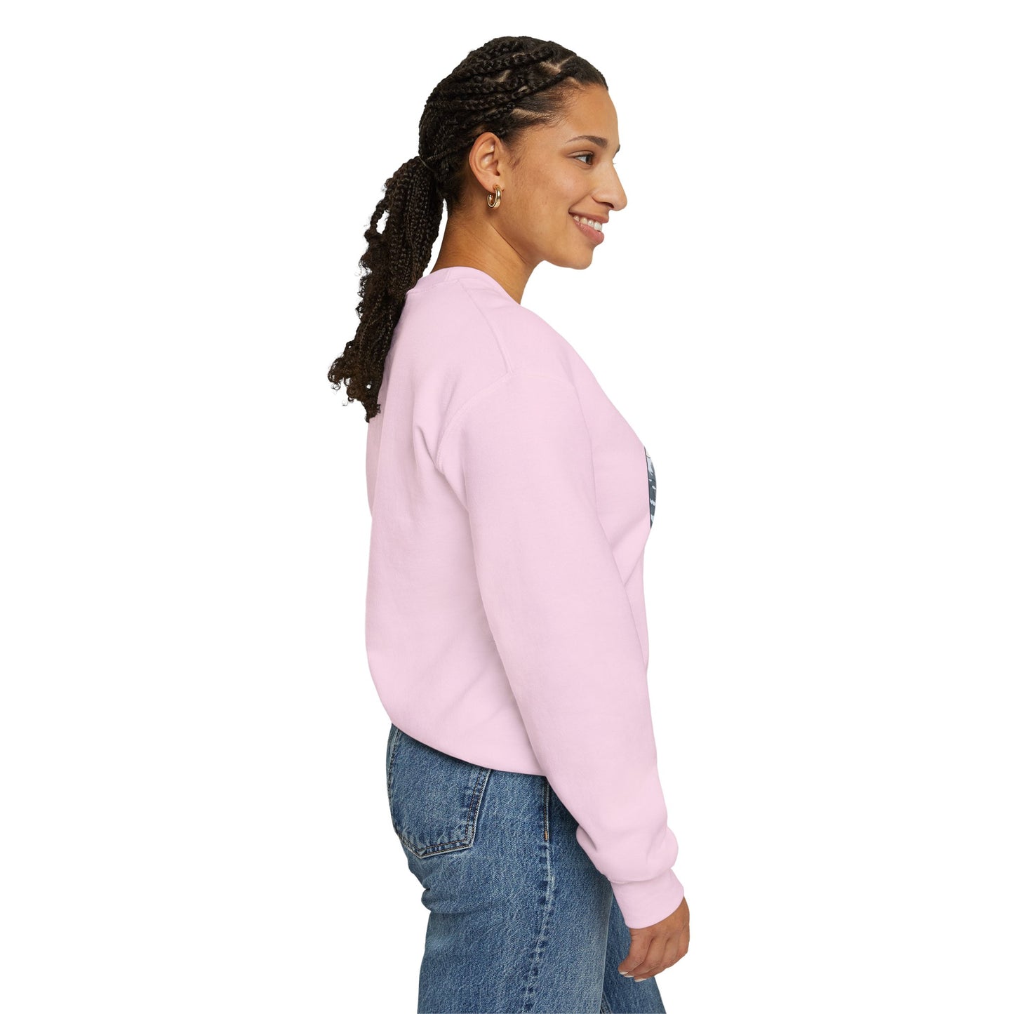 Crewneck Sweatshirt — Franconia Notch Winter Couple Scenic Graphic