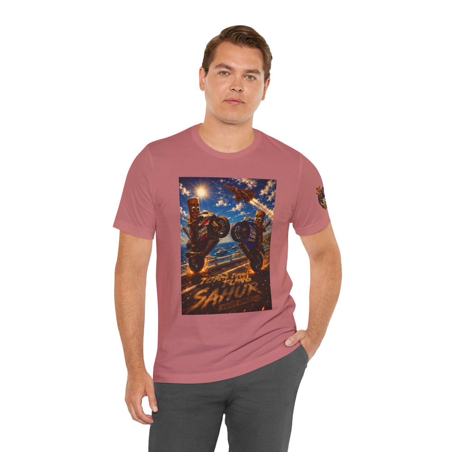 Motorcycle Stunt Tee — Sahara Riders Graphic T-Shirt