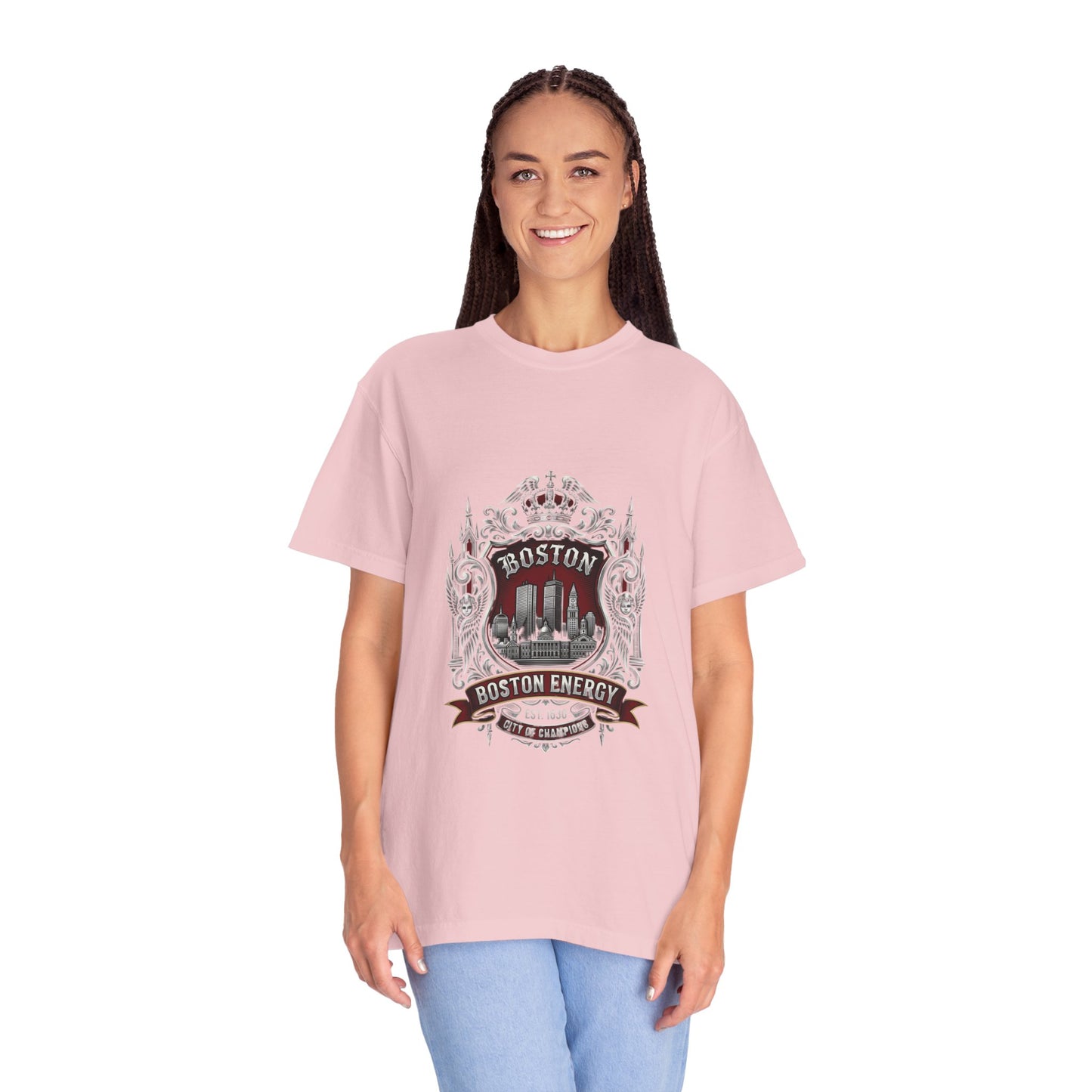 Boston Energy Vintage Crest T-Shirt — Retro City Skyline Tee