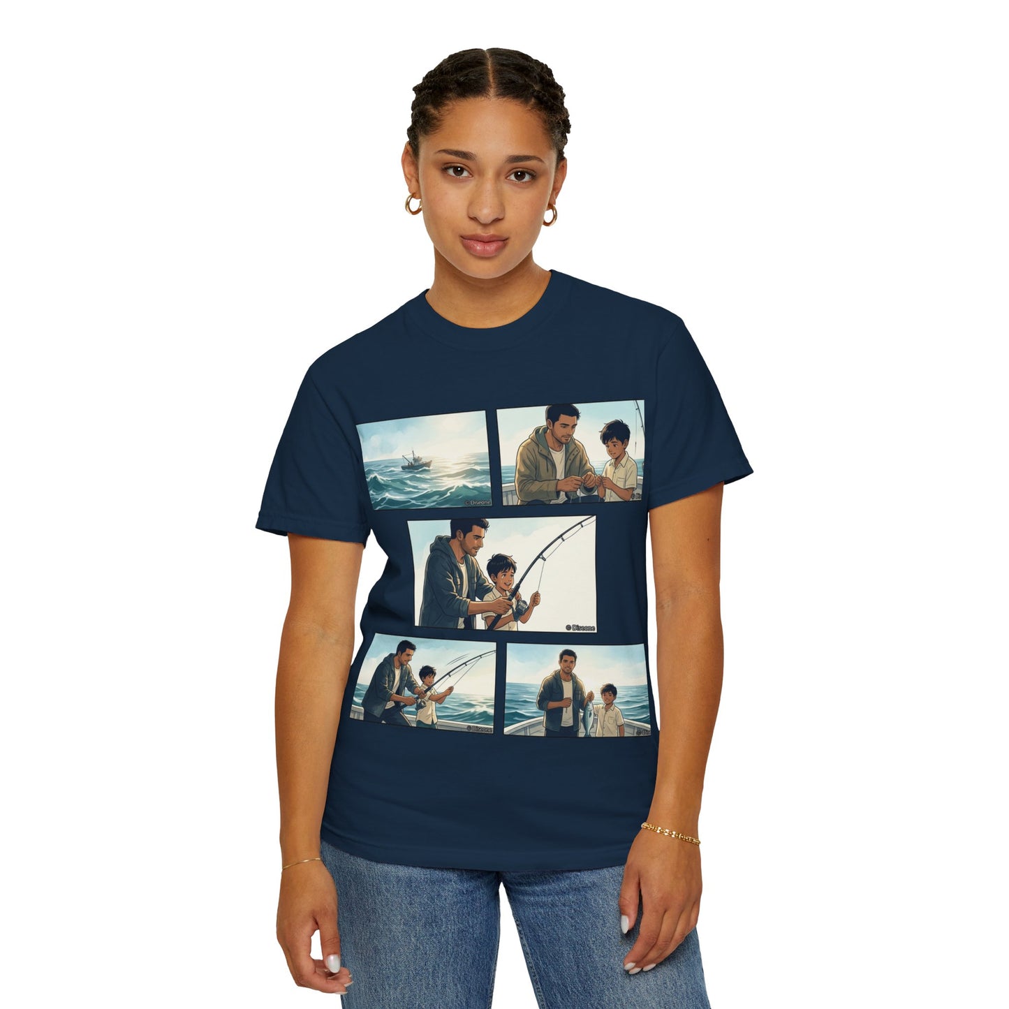 MORNING TIDES” (FATHER & SON EDITION) T-Shirt — Dad & Son Beach Fishing Graphic Tee