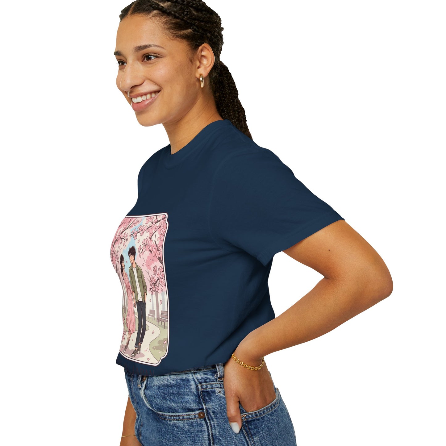 Spring in Japan T-Shirt — Cherry Blossom Couple Graphic Tee