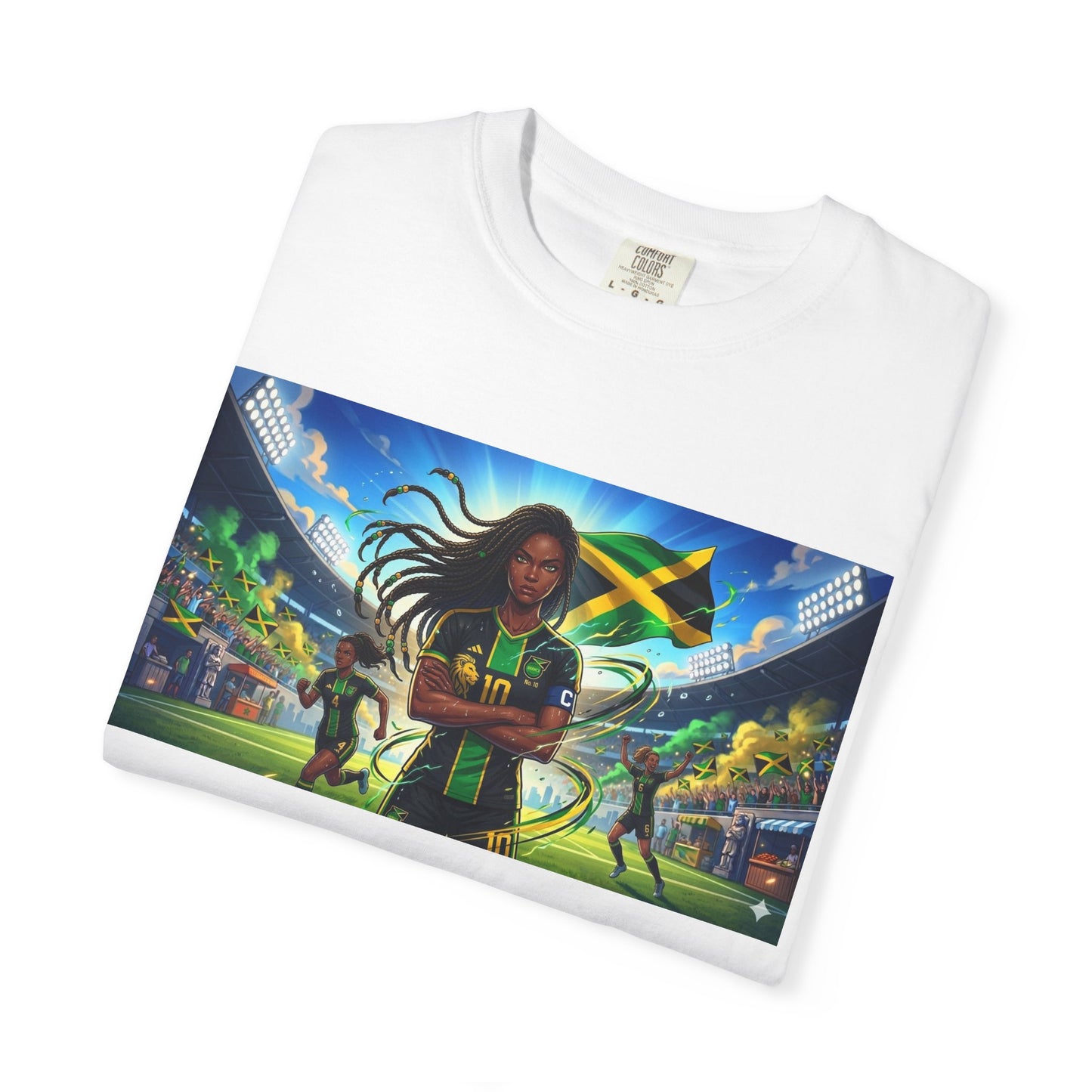Jamaican Soccer Captain T-Shirt — Rasta Player Stadium Graphic Tee