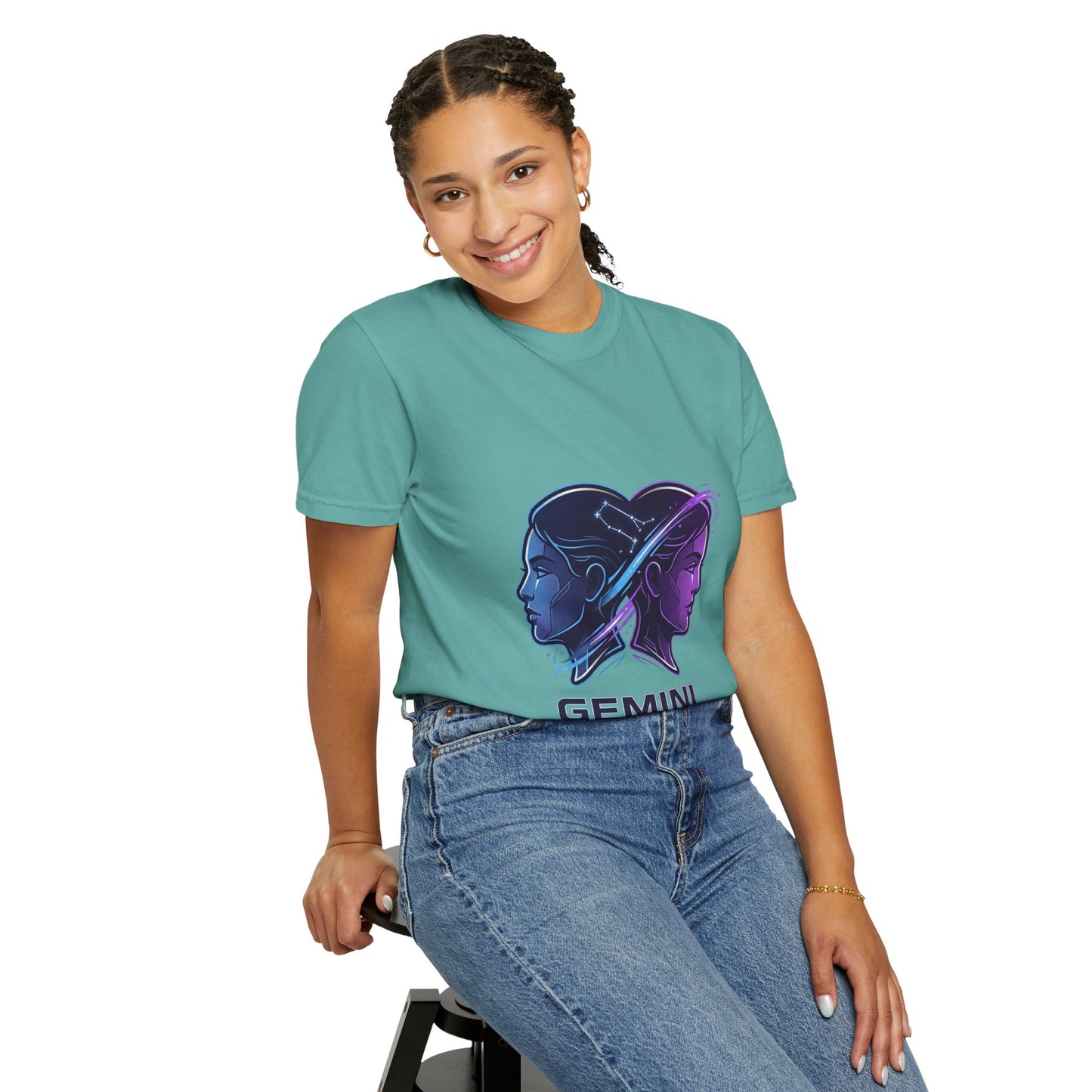 Gemini Zodiac T‑Shirt — Dual Faces Astrology Tee