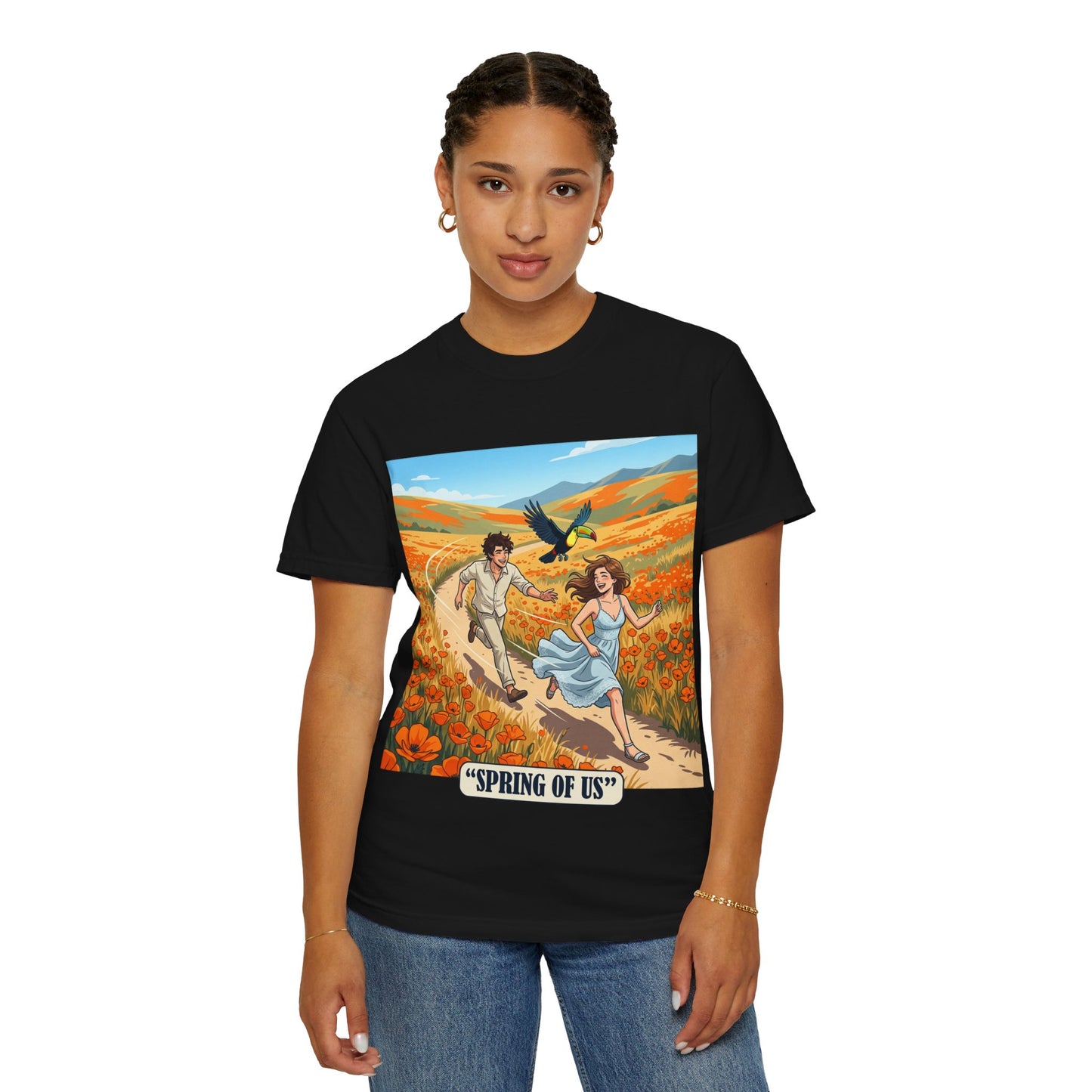 Spring of Us T-Shirt — Romantic Field Illustration Tee