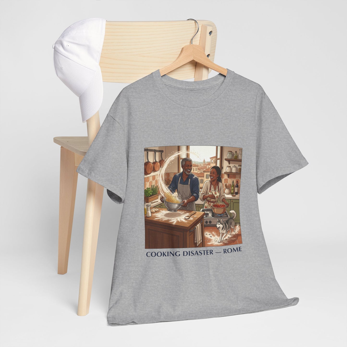 T-Shirt — 'Cooking Disaster — Rome' Illustrated Cooking Tee