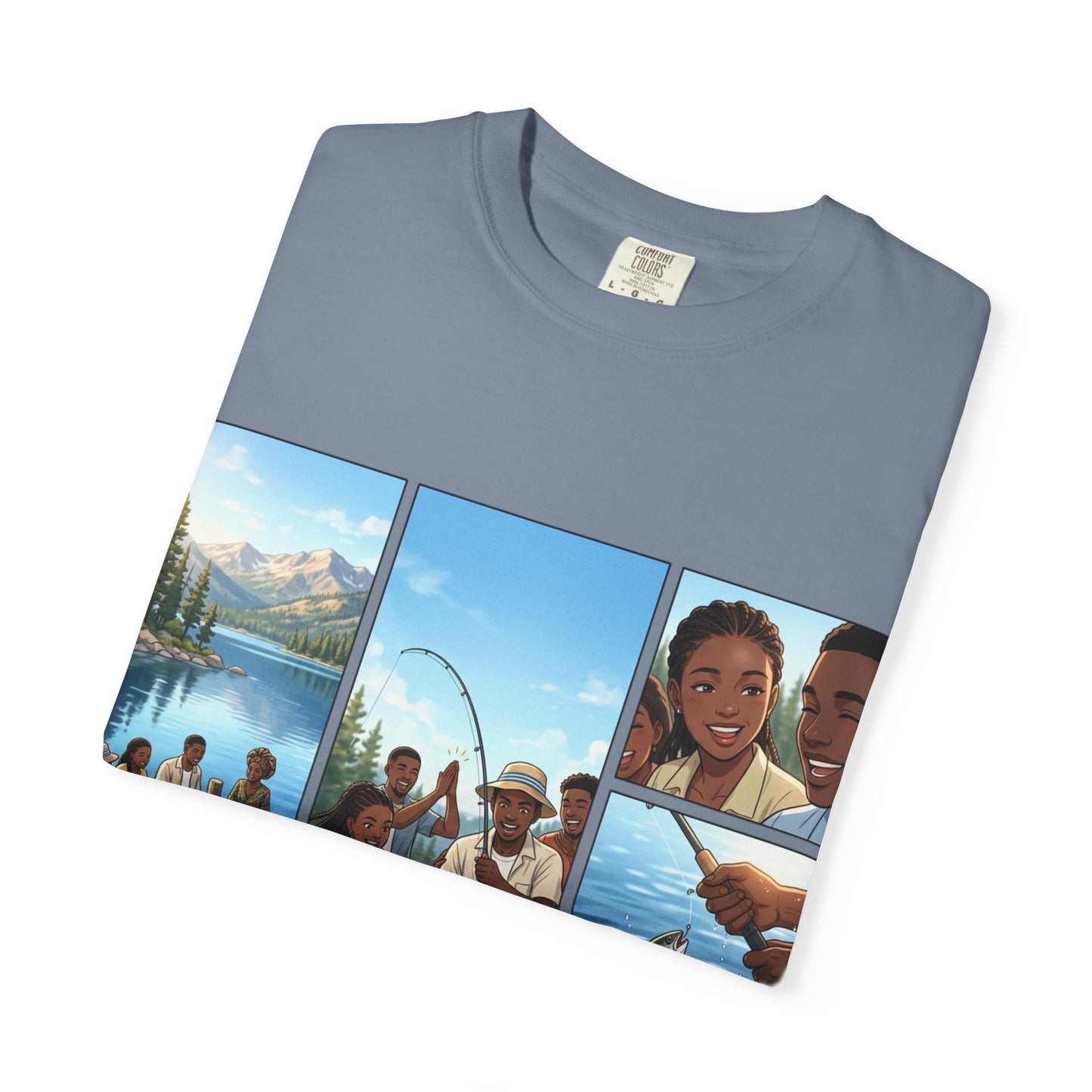 ake Tahoe Fishing Moments T-Shirt — Retro Outdoors Fishing Graphic Tee