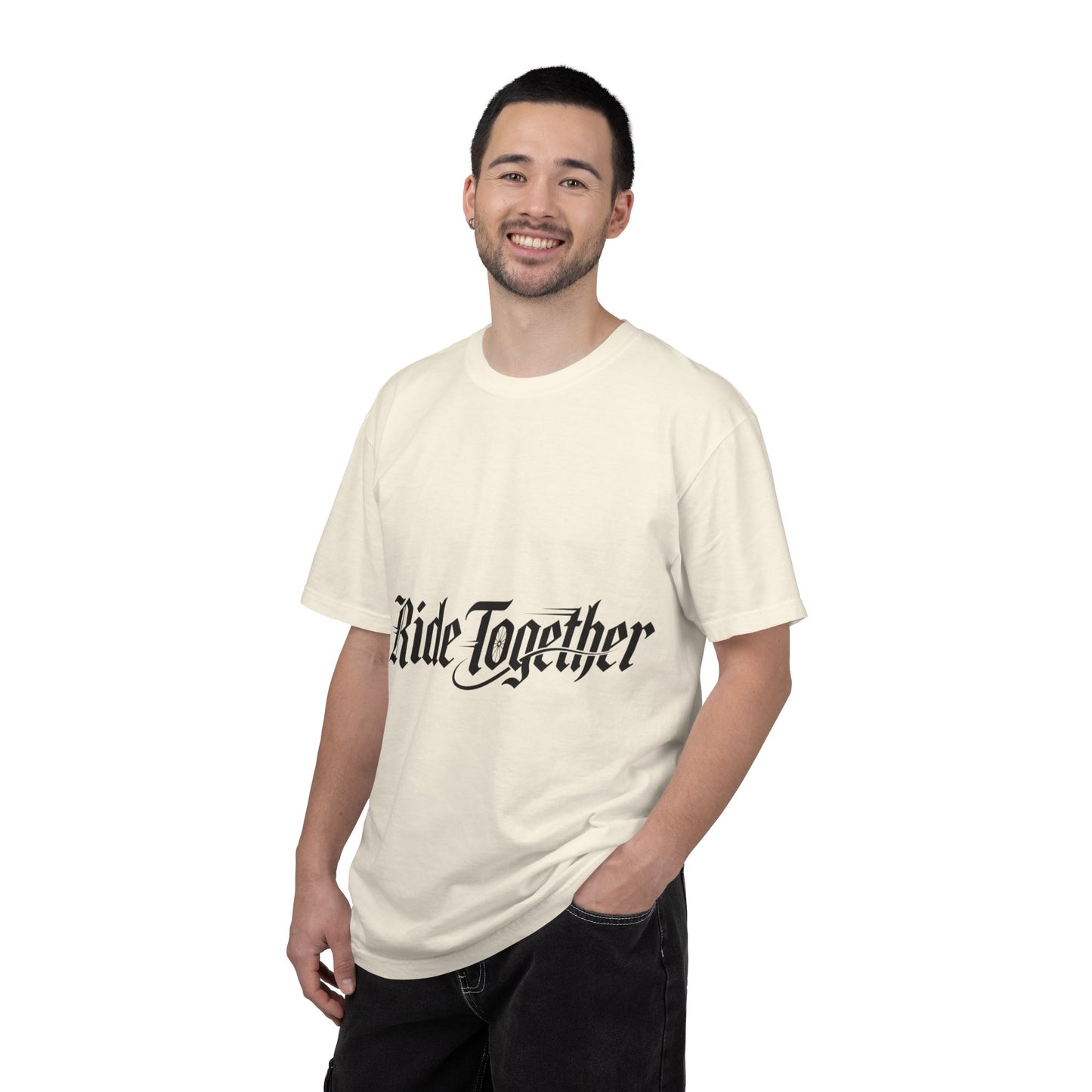 Ride Together T-Shirt — Gothic Script Motorcycle Tee