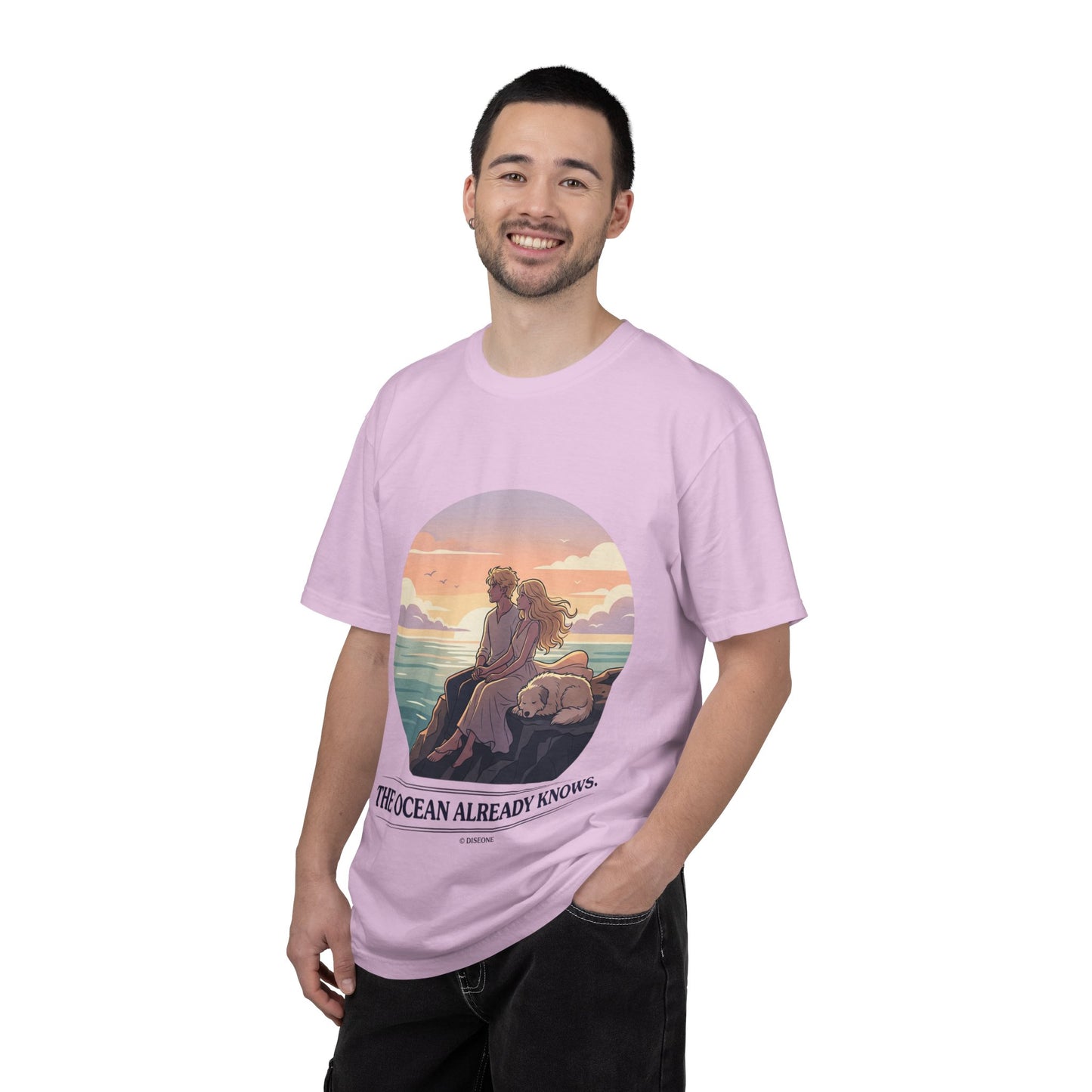 Ocean Sunset Graphic T-Shirt — "The Ocean Already Knows"