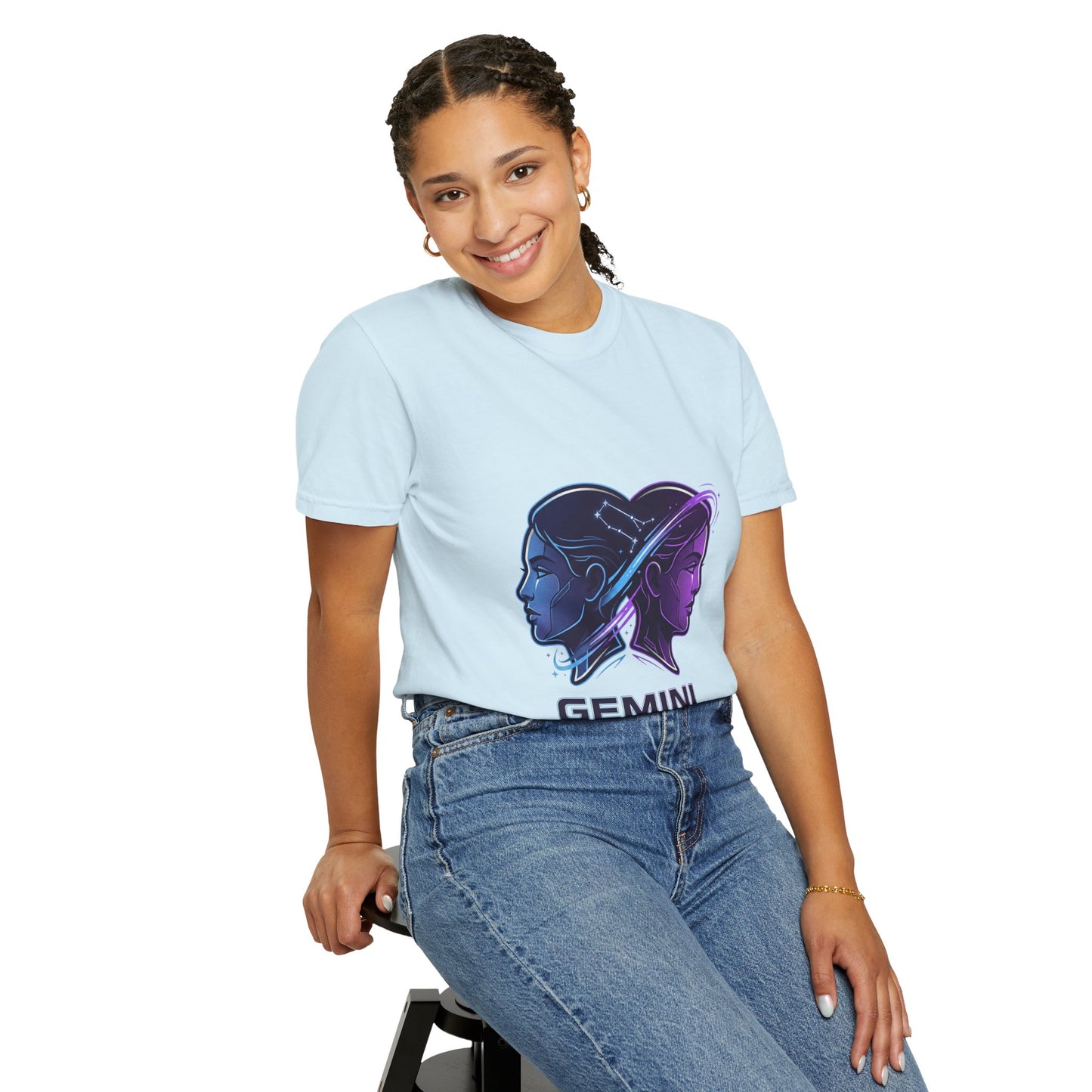 Gemini Zodiac T‑Shirt — Dual Faces Astrology Tee