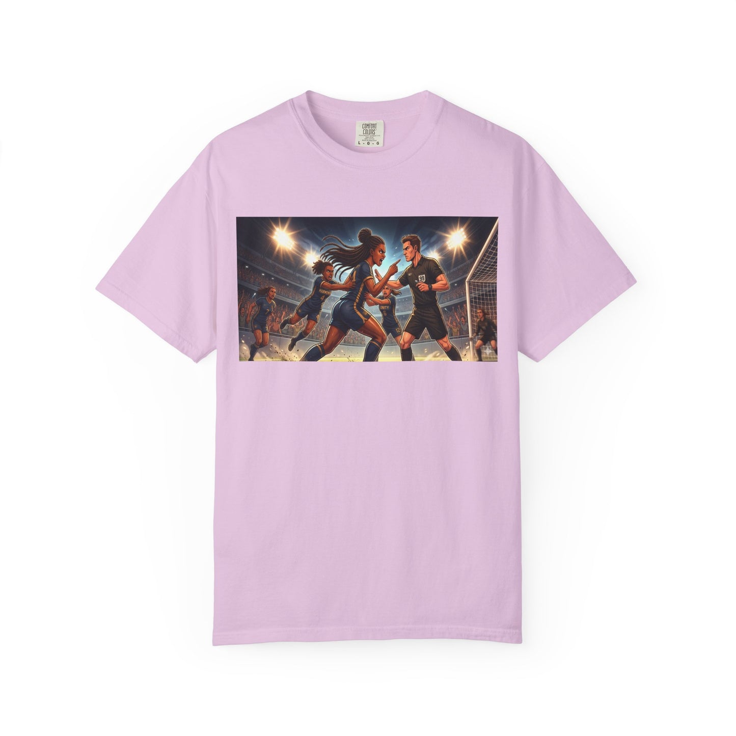 Soccer Arguing With Referee T-Shirt — Vintage Stadium Action Graphic Tee