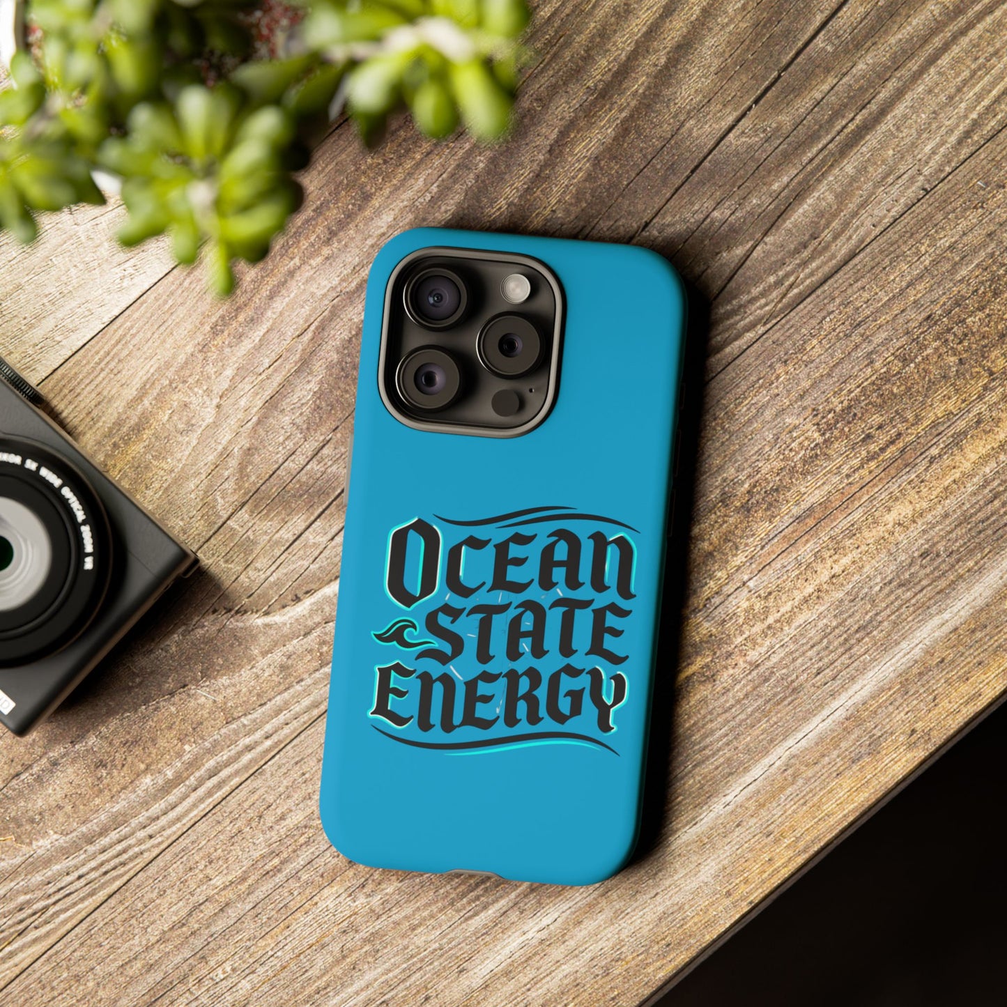 Ocean State Energy Phone Case — Tough Protective iPhone Cover with Nautical Script