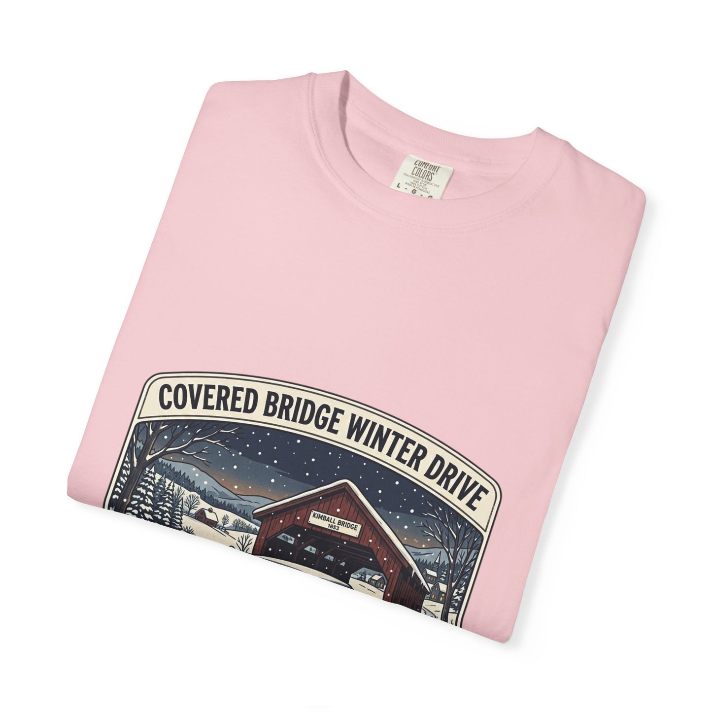 Covered Bridge Winter Drive T-Shirt