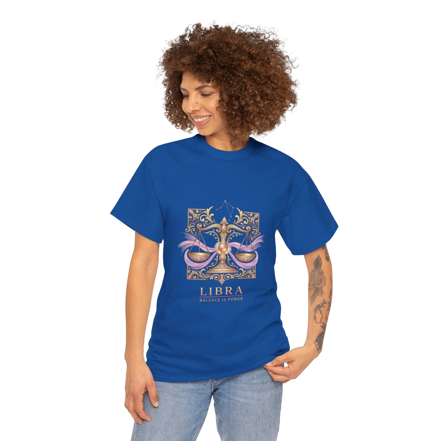 Libra Scales T‑Shirt — Zodiac Balance Is Power Tee
