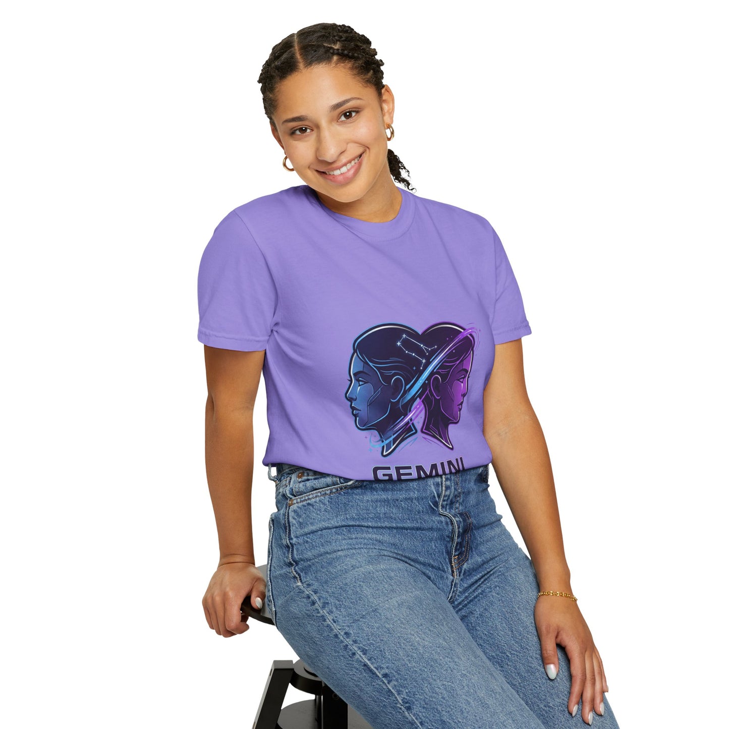 Gemini Zodiac T‑Shirt — Dual Faces Astrology Tee