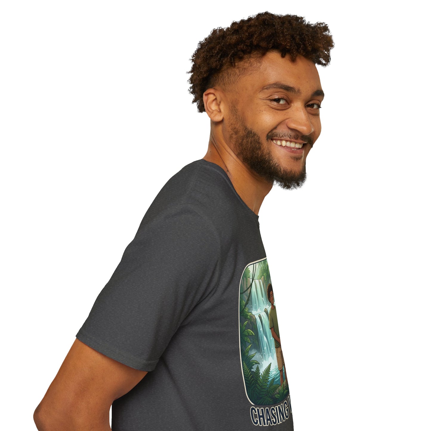 Chasing Waterfalls T-Shirt — Couple Adventure Graphic Tee
