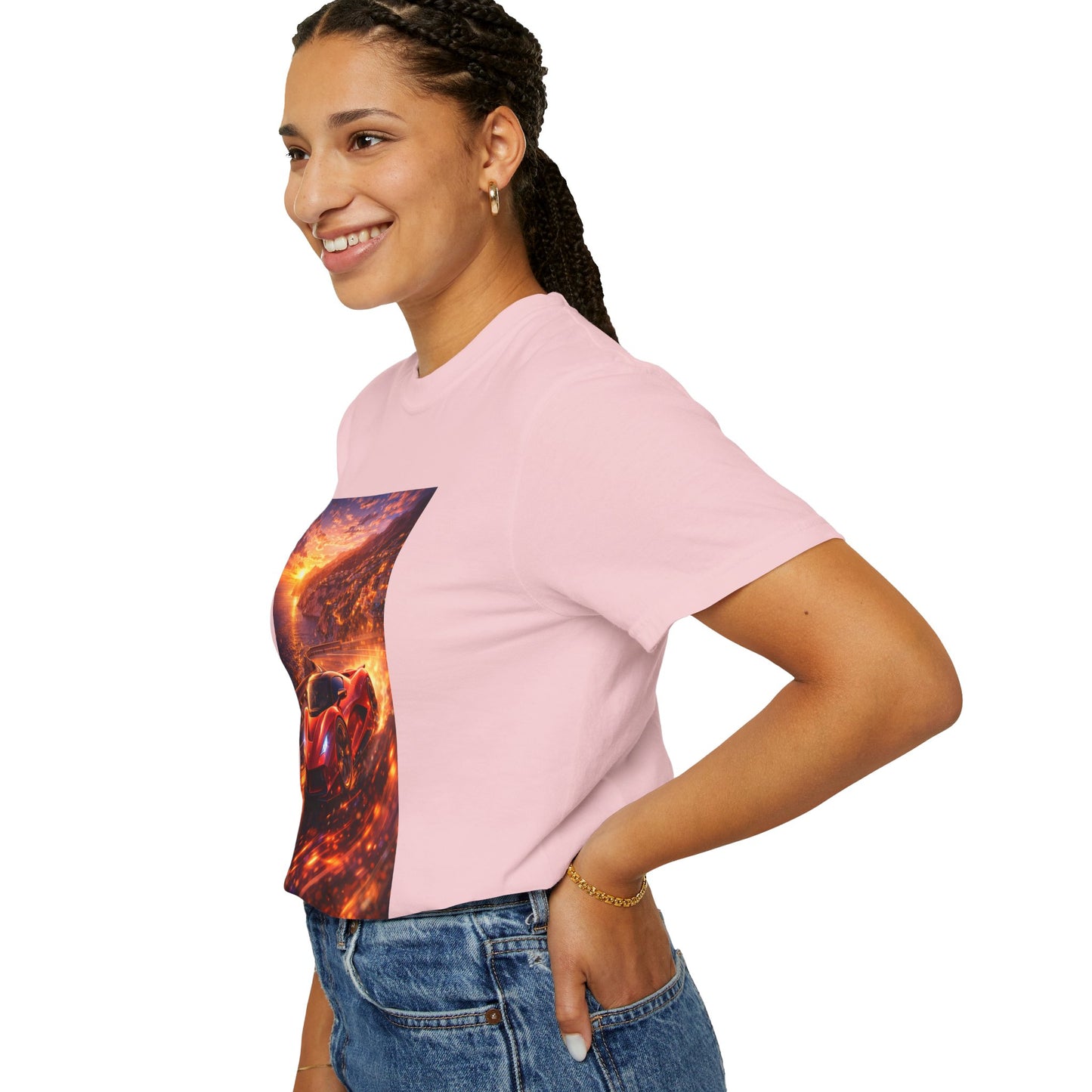 Ferrari F80- Amalfi Coast, Italy - T‑Shirt — Red Sports Car Print