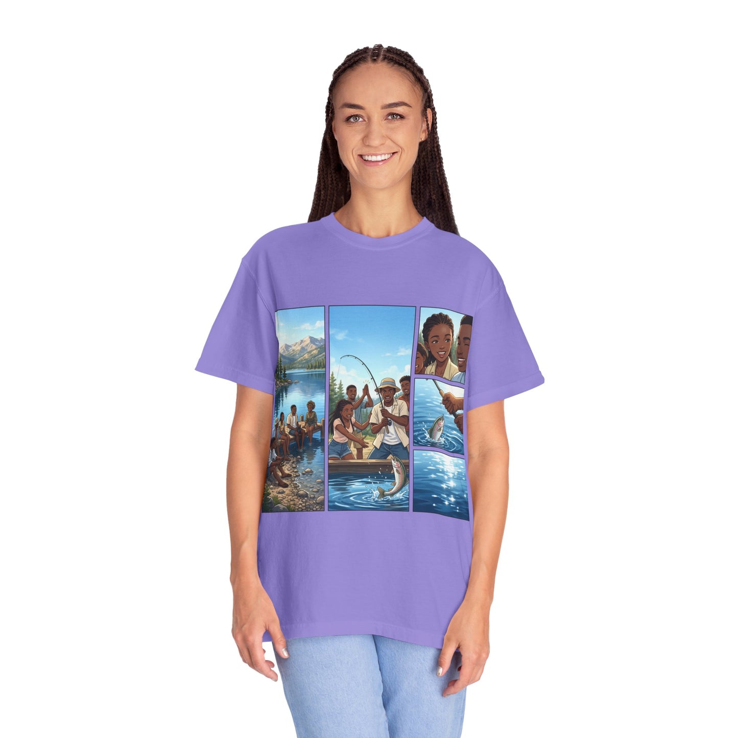 ake Tahoe Fishing Moments T-Shirt — Retro Outdoors Fishing Graphic Tee