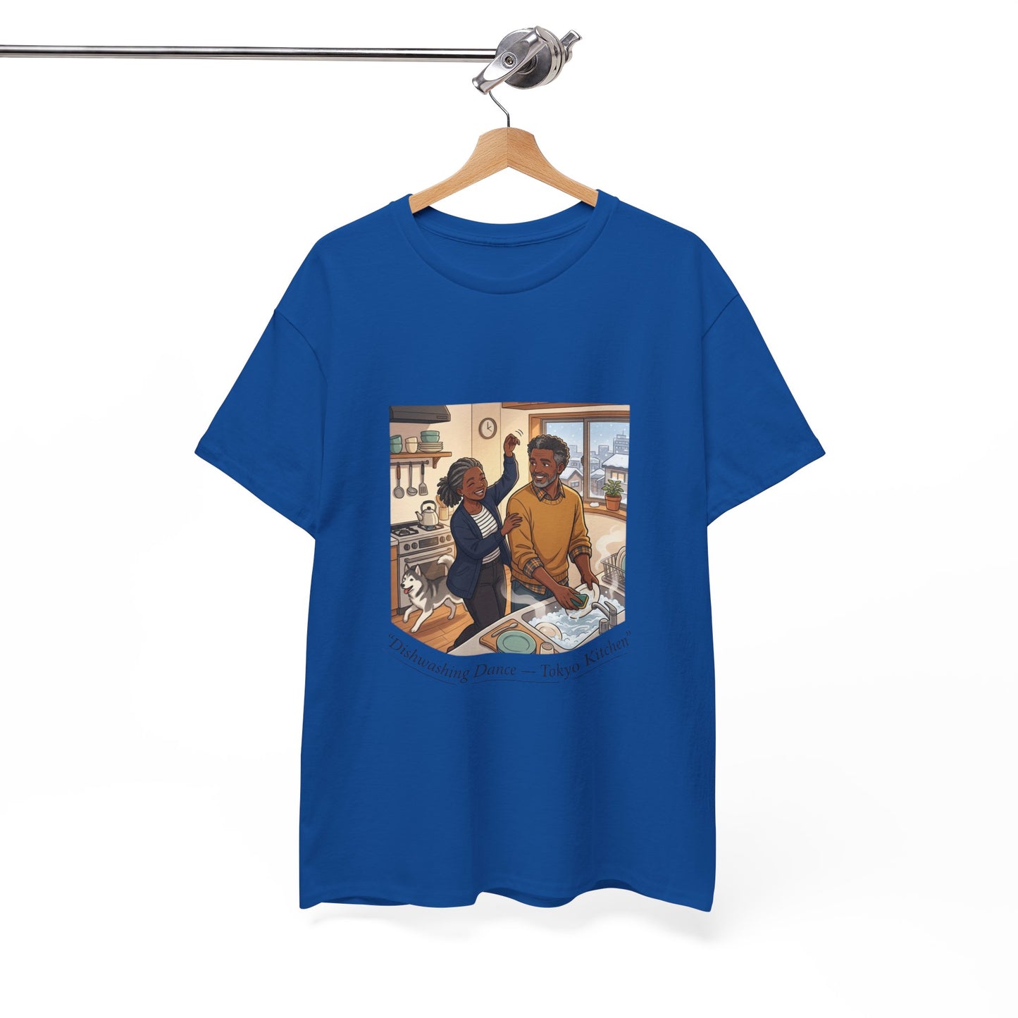 Dishwashing Dance Tee — Couple Kitchen Graphic T-Shirt