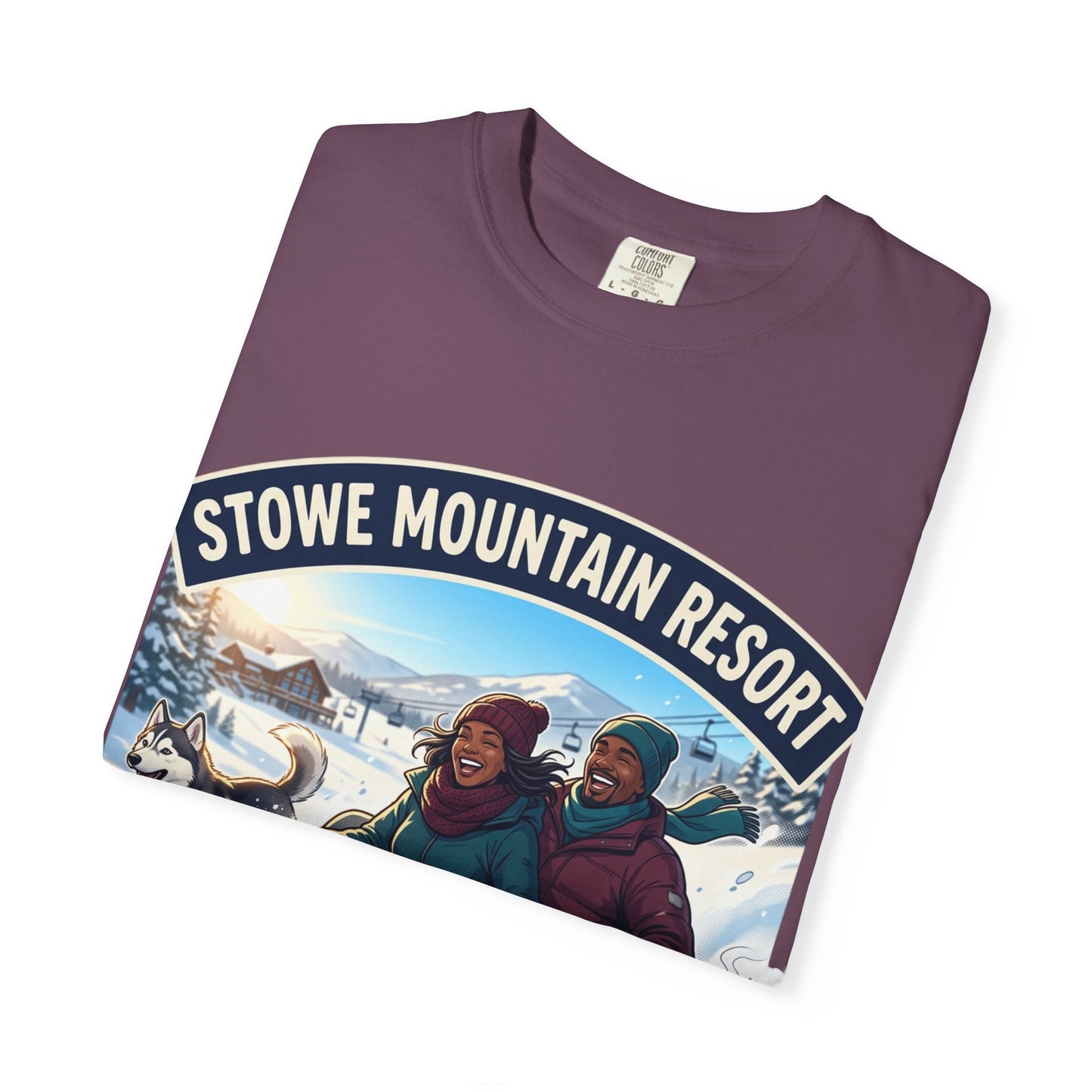 Stowe Mountain Resort Snow Tubing T-Shirt — "Vermont Joy" Winter Apparel